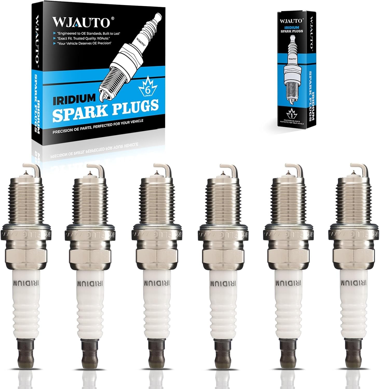 Spark Plugs Iridium 6 Pack, Pre-Gapped Bujías Sparkplugs OEM Replacement for Ac