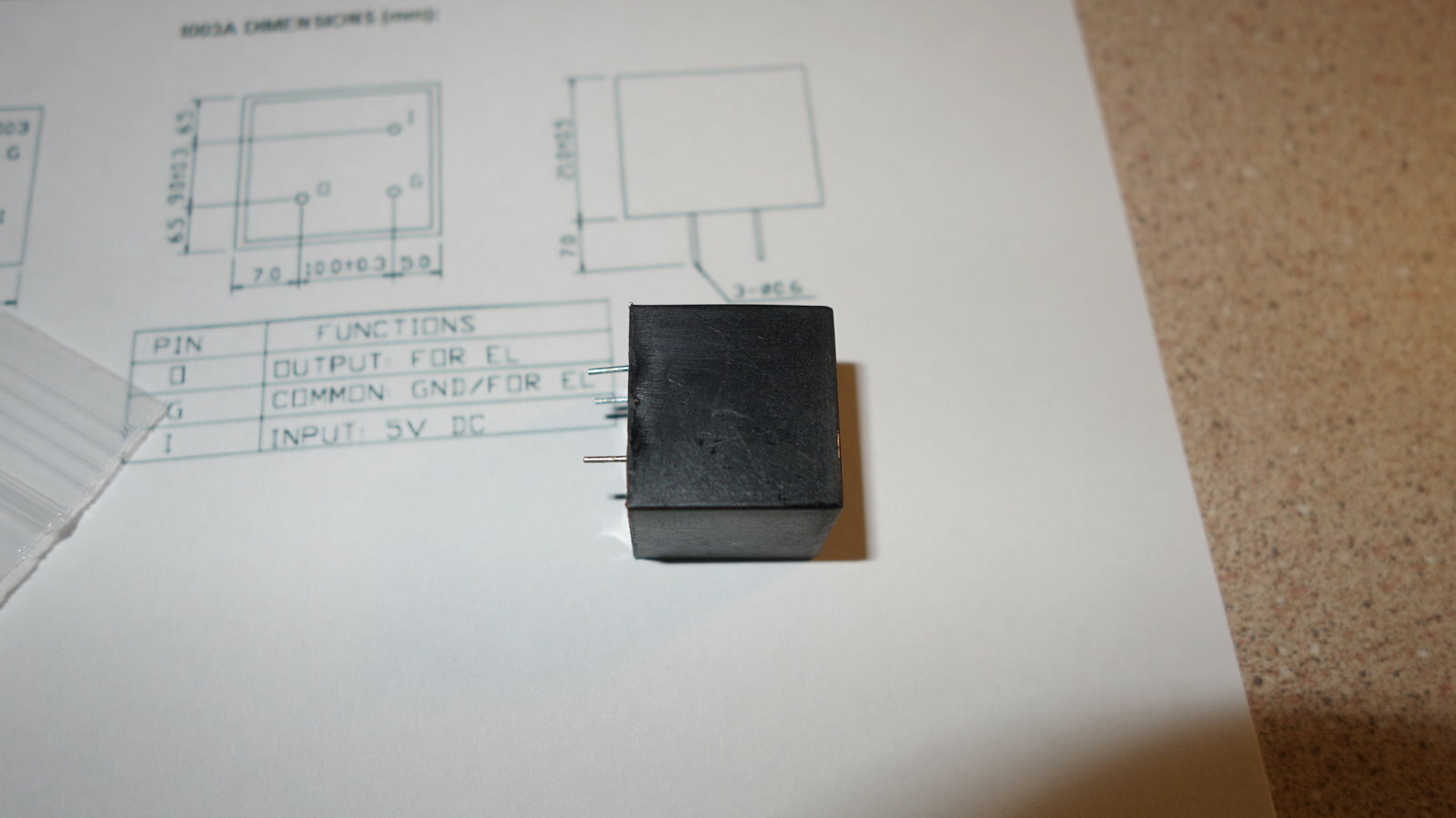 SDEC i003 EL Panel Inverter Module 5v Operation (RB10.1)