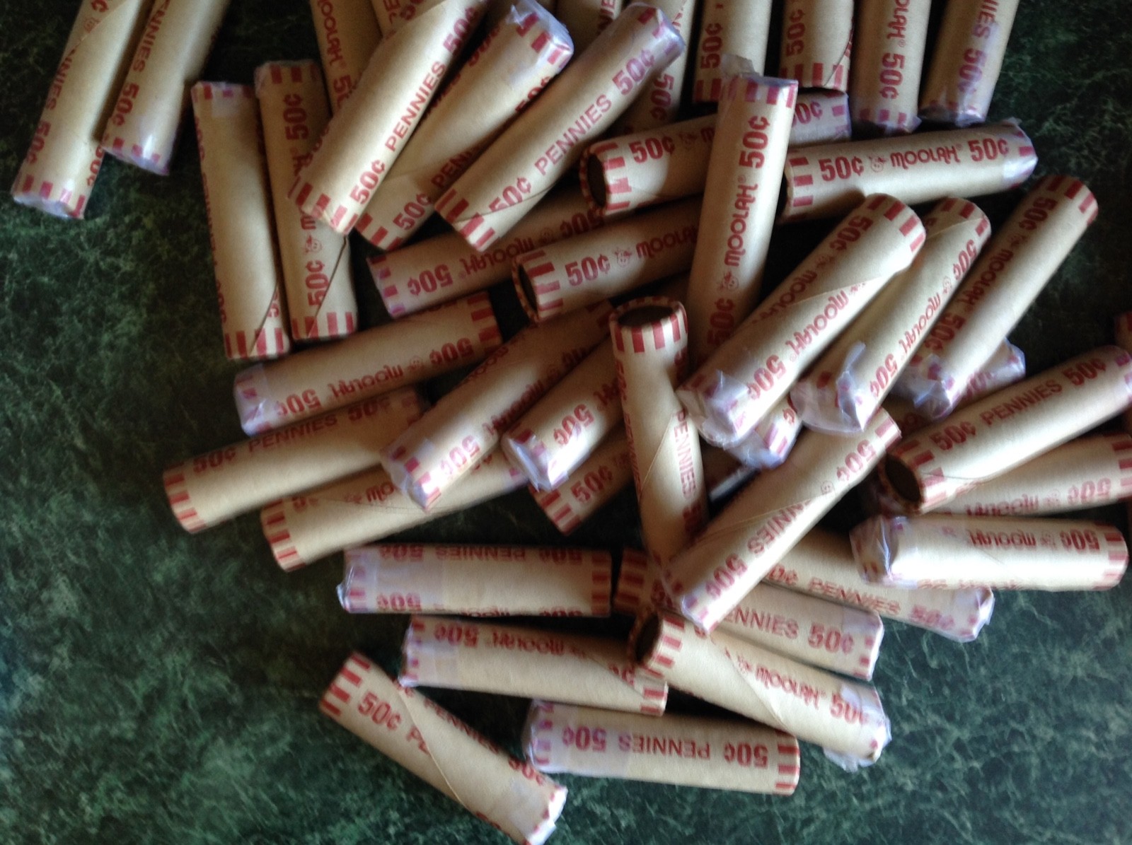 500 Rolls of Wheat Pennys. Cheap!! Buy 3 rolls, get 1 FREE