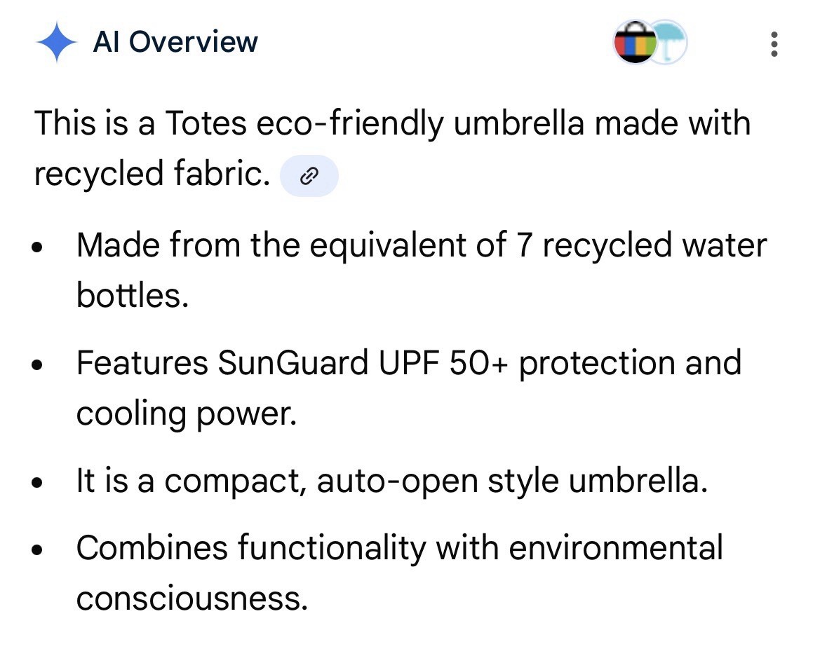 totes Auto Open Auto Close Umbrella with SunGuard UPF 50+, eco-friendly New
