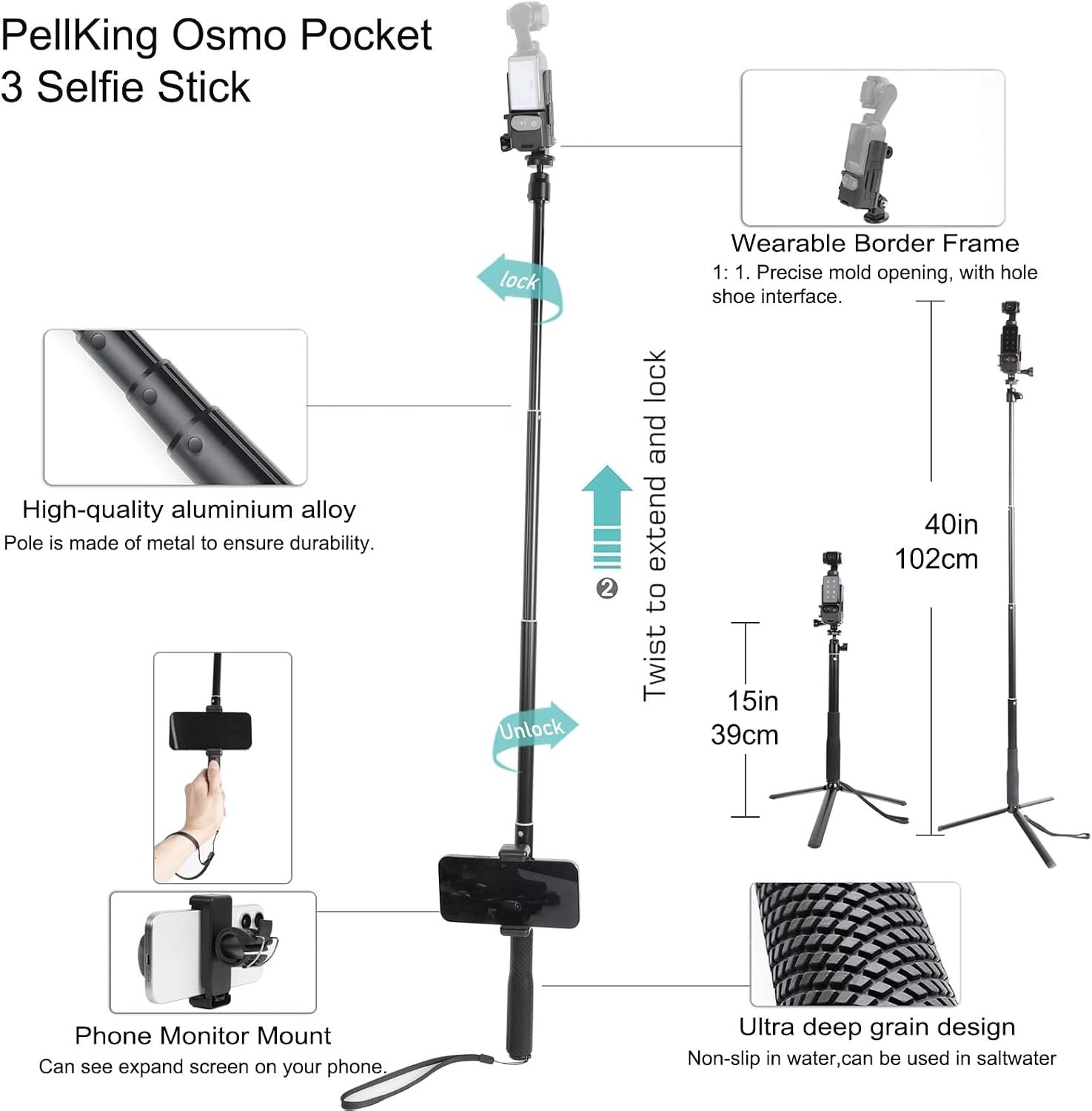 OSMO Pocket 3 Bundle - Tripod, Chest Mount, Screen Protector]]
