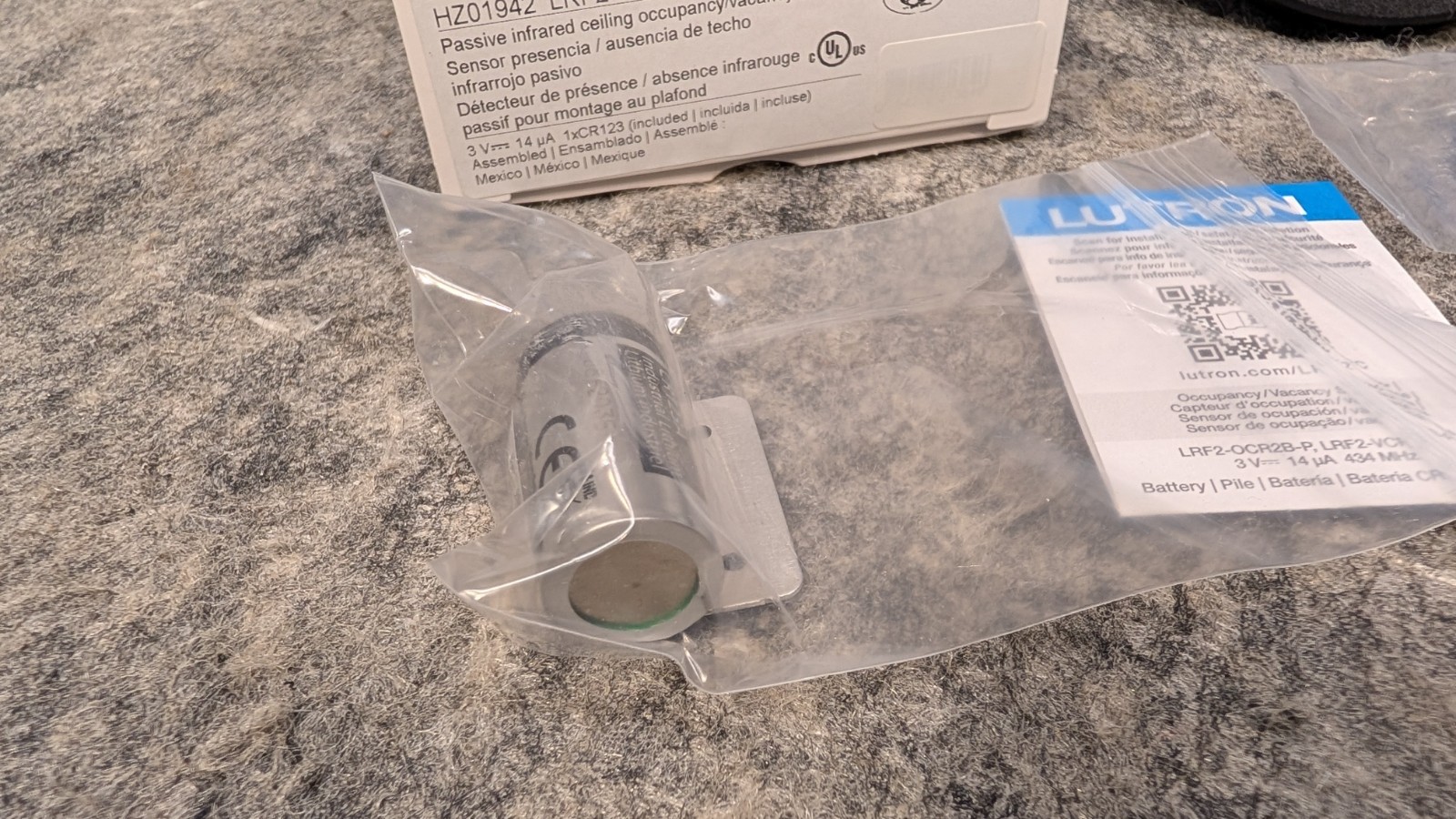 Lutron LRF2-OCR2B-P-BL (Black) Passive Infrared Ceiling Occupancy/vacancy Sensor