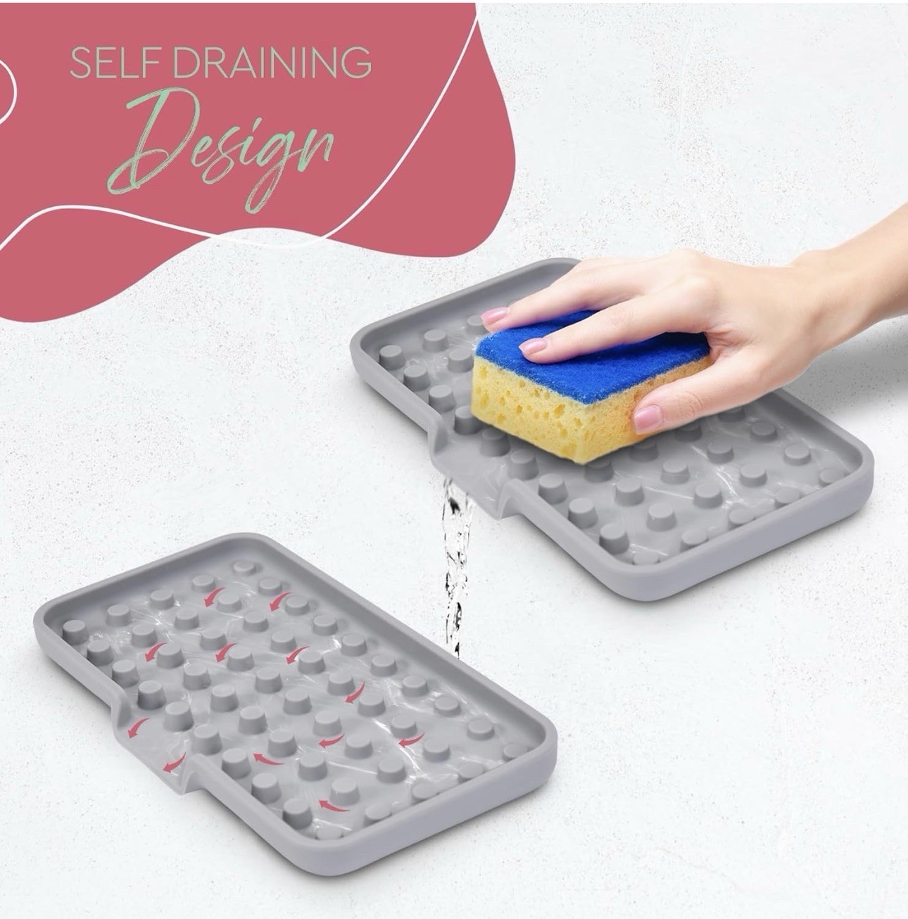 Kitchen Soap Tray Kitchen Sink Tray Sponge Kitchen Sponge Holder Self Draining