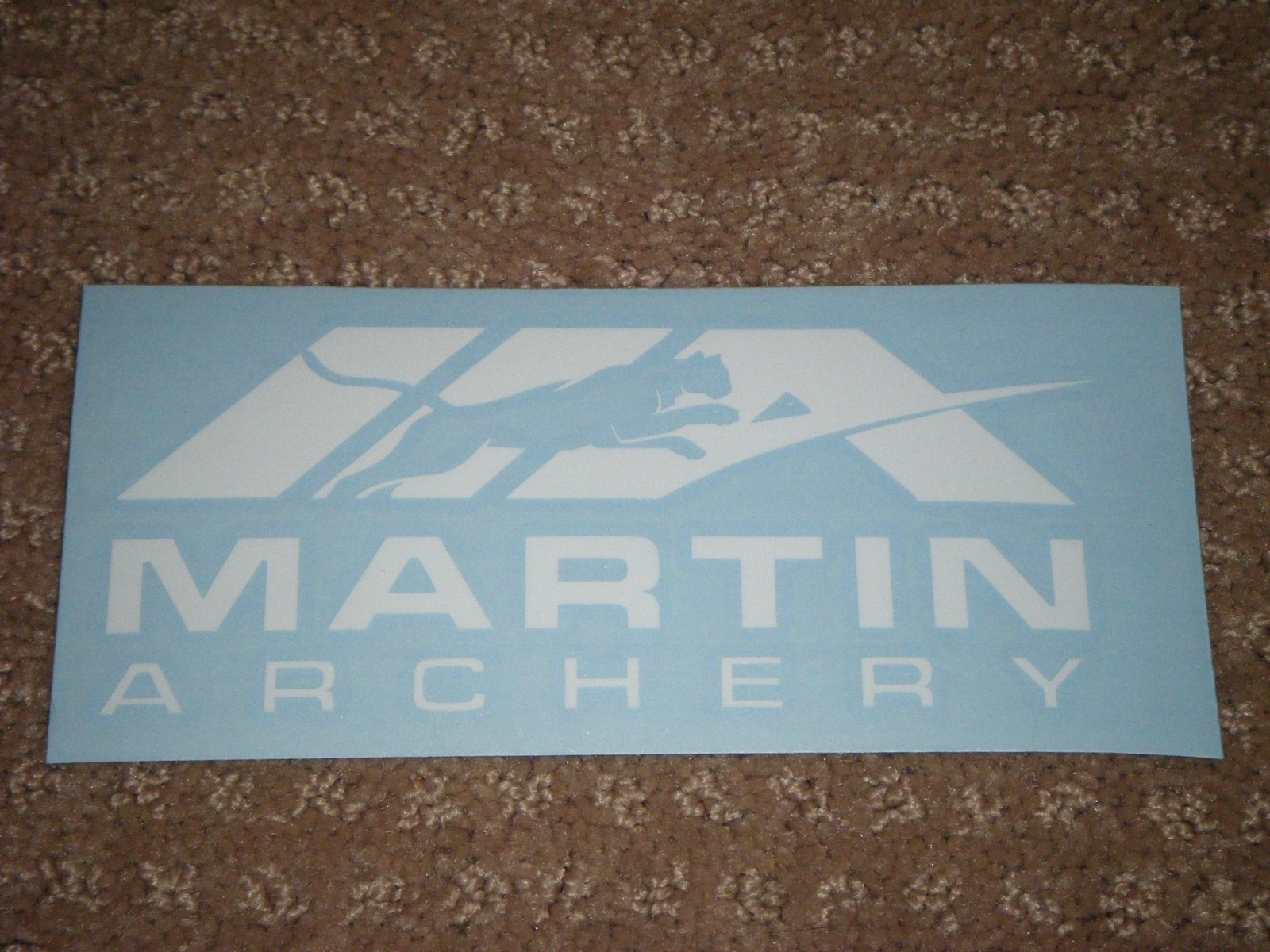 1 White Martin Archery Decal (NICE)