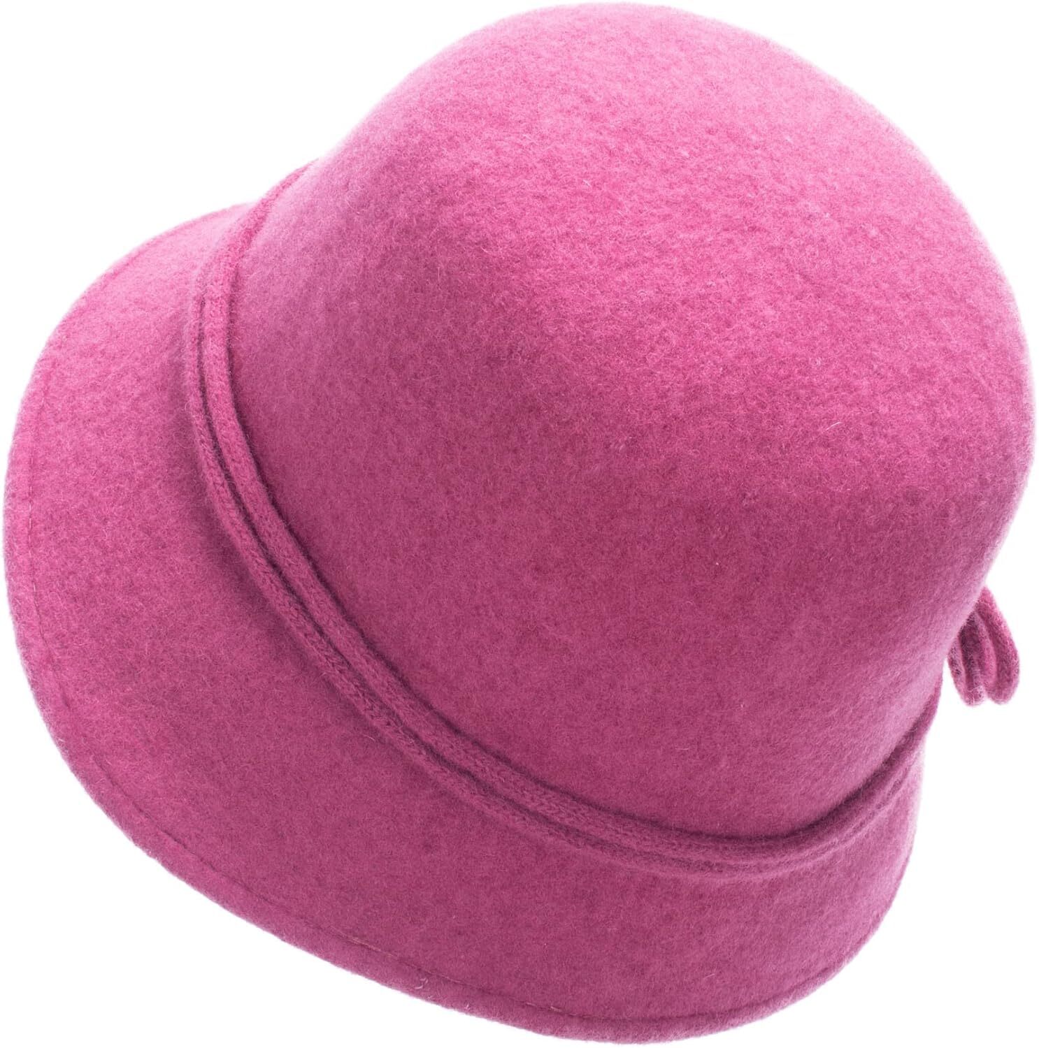 Lawliet Womens Retro Collapsible Soft Knit Wool One Size-X-Large, Dark Pink
