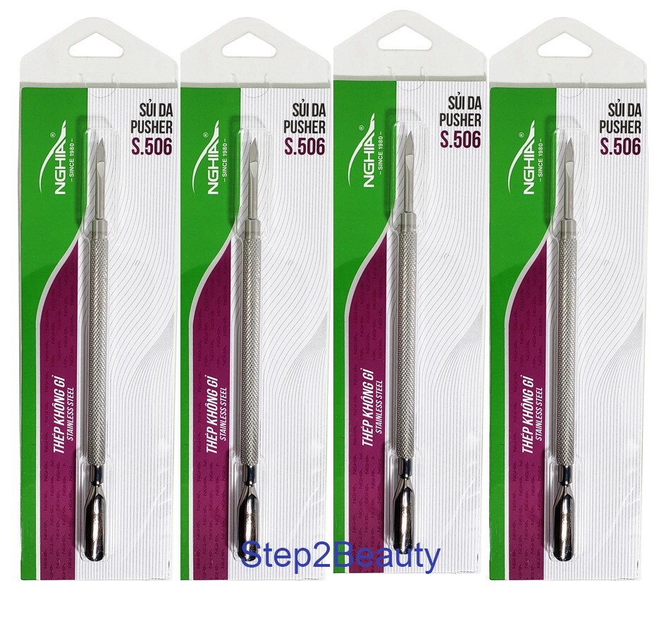 NGHIA Stainless Steel Cuticle Pusher S.506 (Pack of 4)