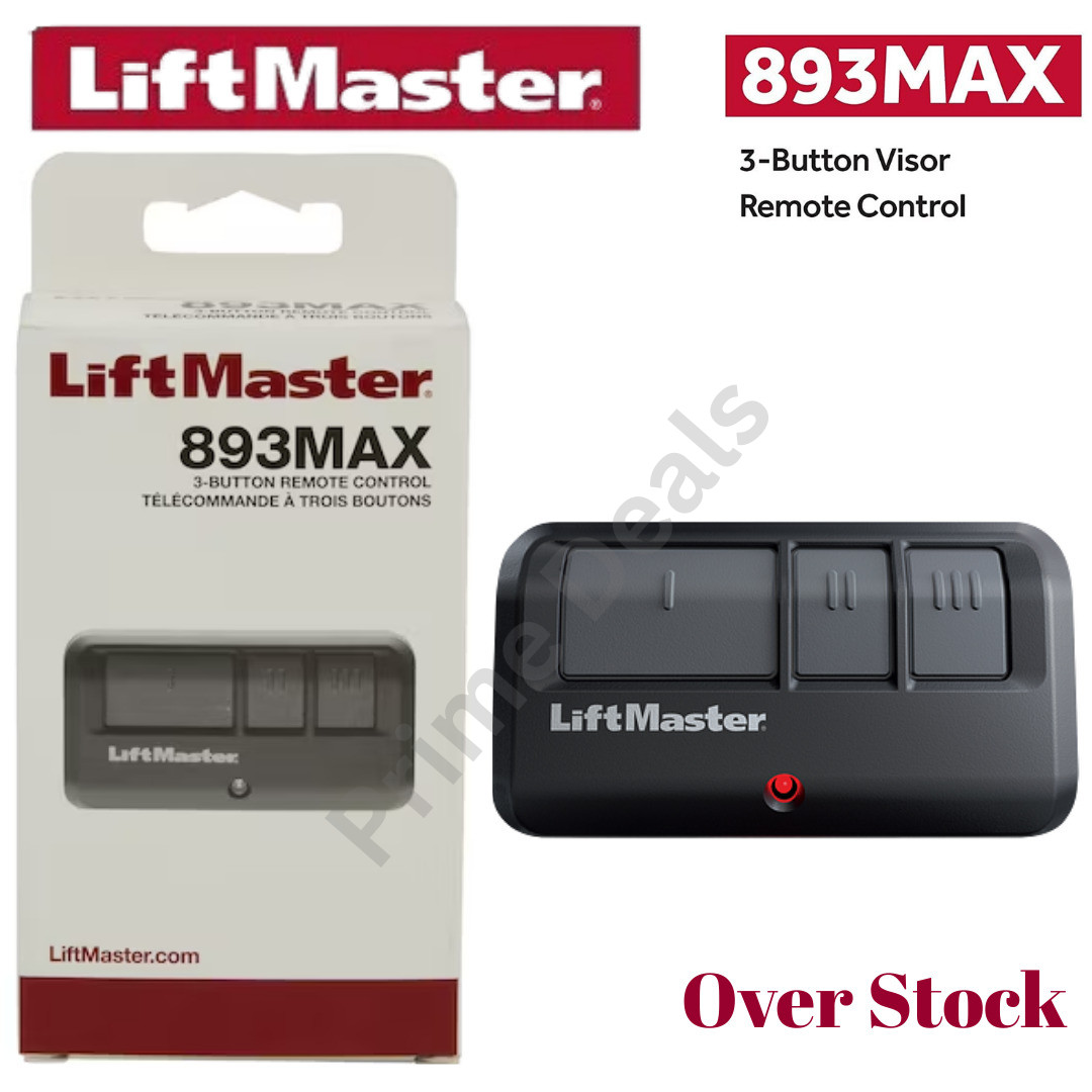 LiftMaster 893Max Security+ 2.0 3-Button Door Operator Remote Control with Visor