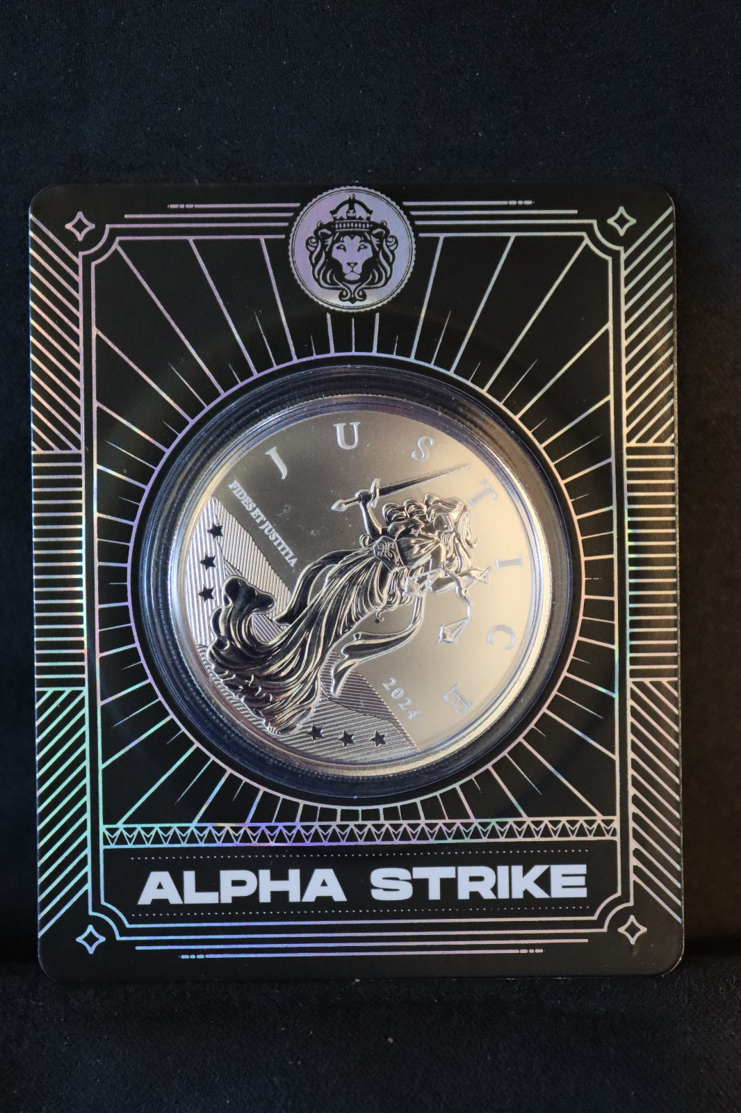 Scottsdale🦁 Assay-Sealed 1-Troy Oz Silver Coin 2024 Alpha Strike Lady Justice