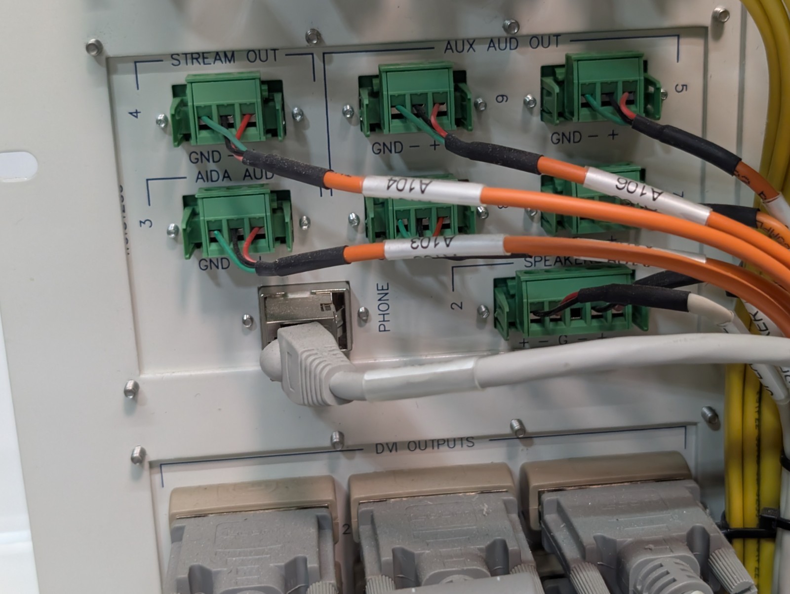 Custom Patch Panel Routing Junction from a Karl Storz OR1 Medical Operating Room