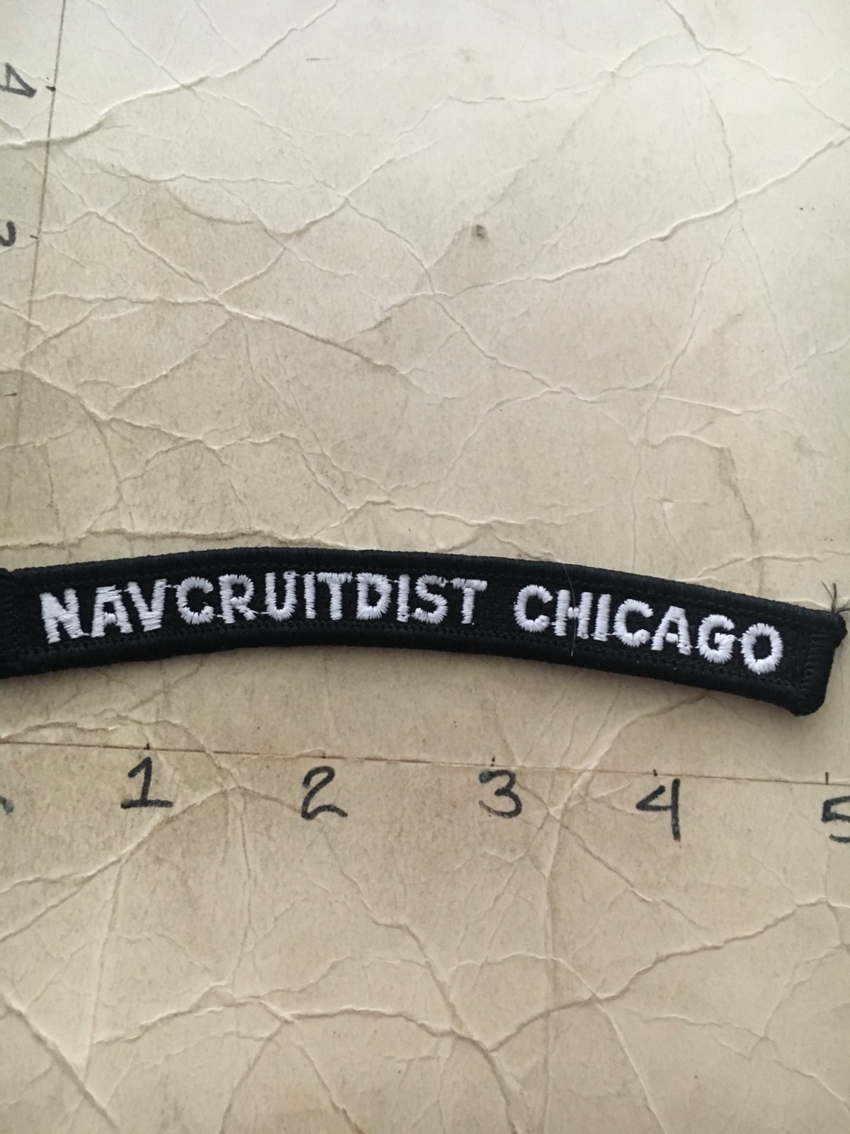 US NAVY SHOULDER STRIP TAB rocker Patch Navcruitdist Chicago