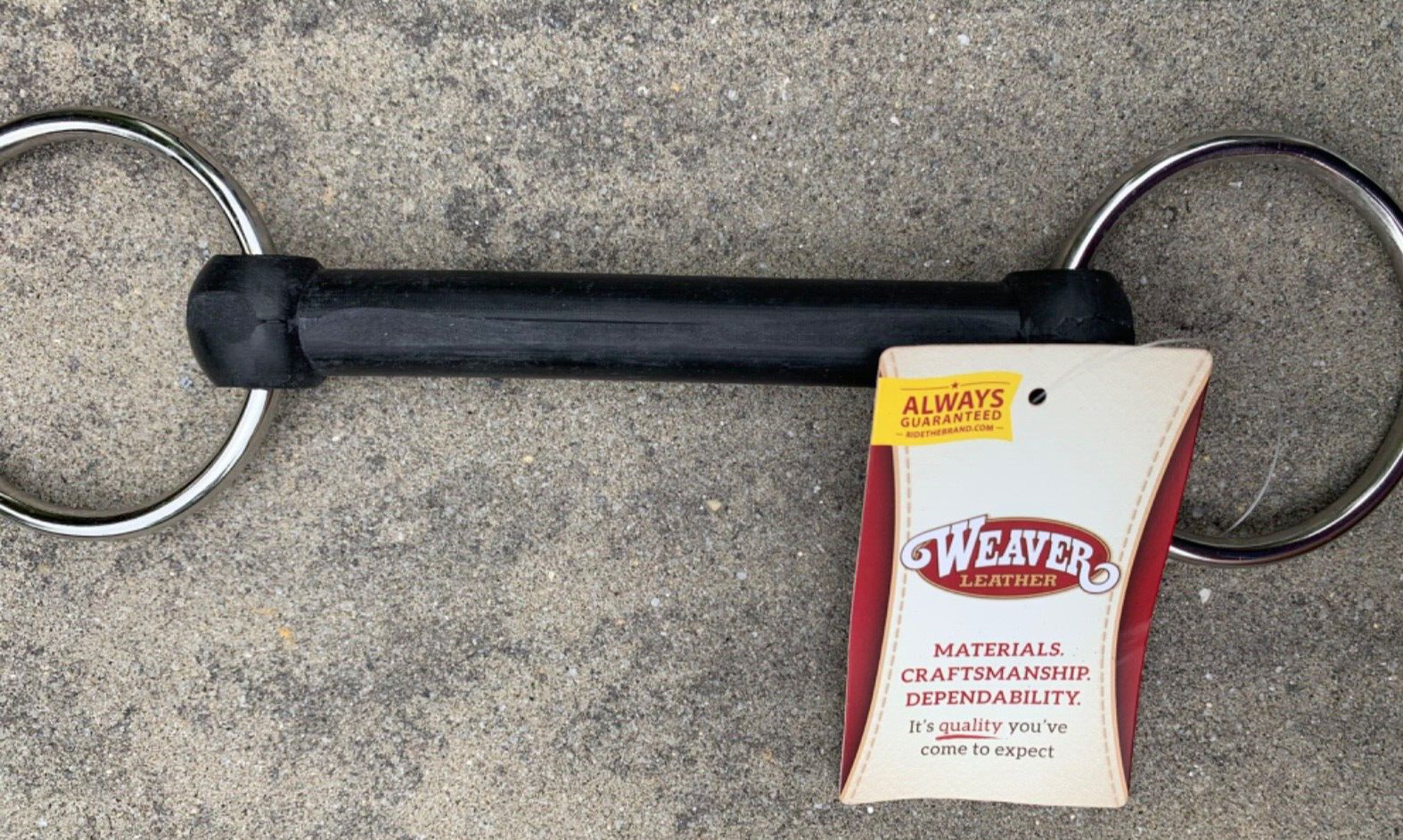 WEAVER Rubber Covered Mullen Stainless Steel Ring Bit SIZE: 5" for Harness Horse