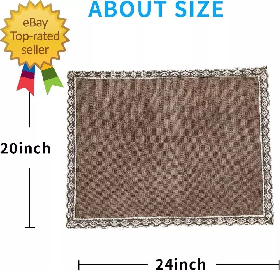 Couch Arm Covers,Non-Slip Lace Sofa Arm Covers Set of 2 Washable Sofa Armrests