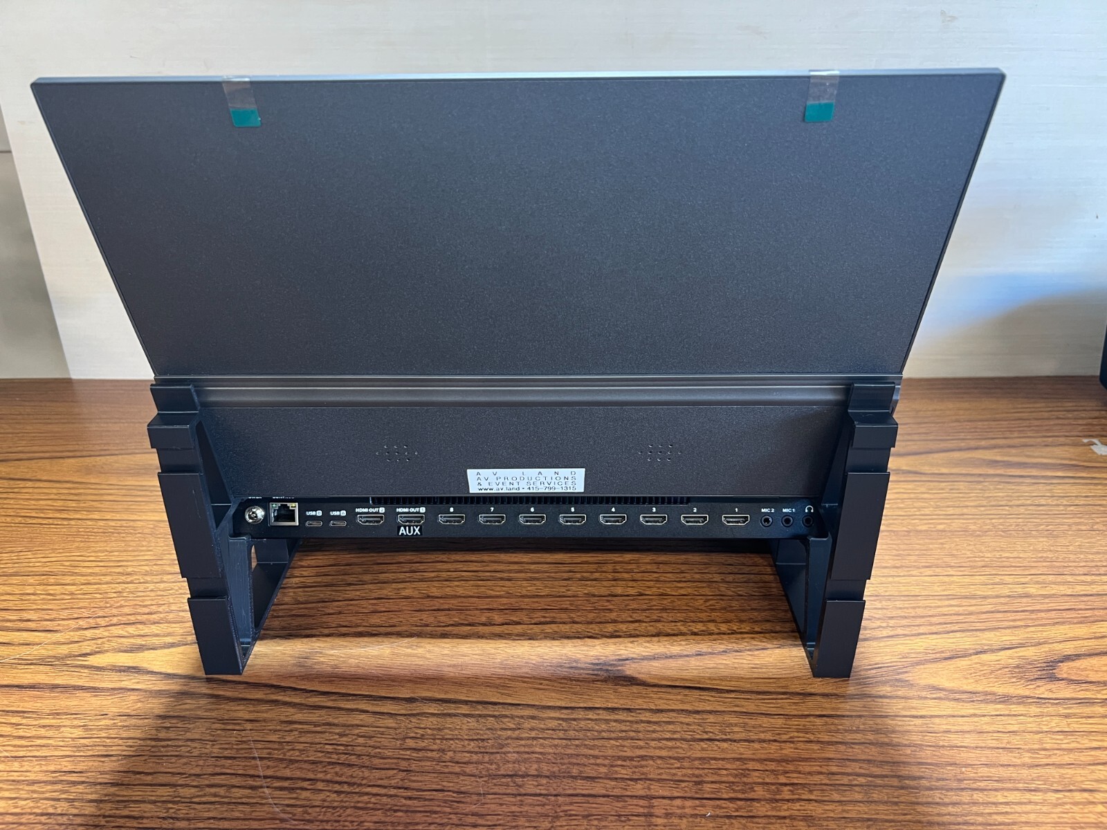 Stand for Blackmagic ATEM Mini Extreme and LCD Monitor w\ Attachment Slots BLACK