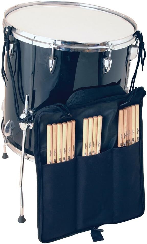 On-Stage DSB6700 Three-Pocket Drum Stick Bag, Black