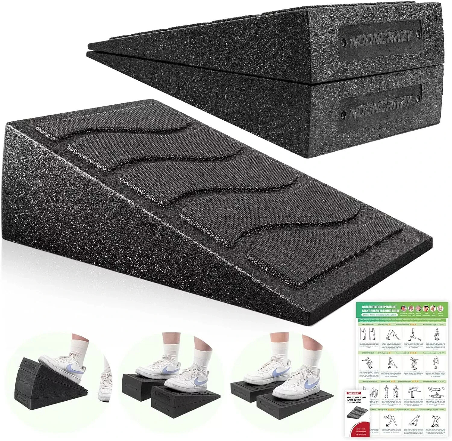 Professional Slant Board Calf Stretcher Adjustable Incline Stretch Squat Wedge