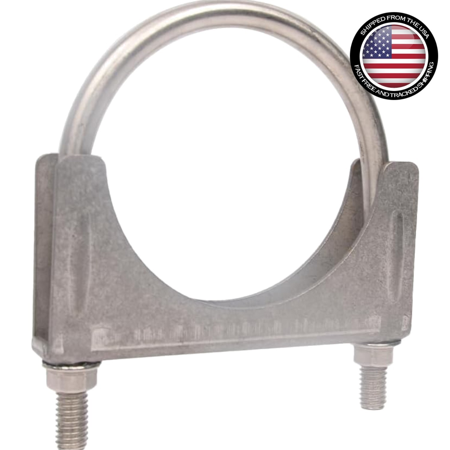 Universal 4'' Exhaust U-Bolt Clamp in  Stainless Steel - Rust Resistant