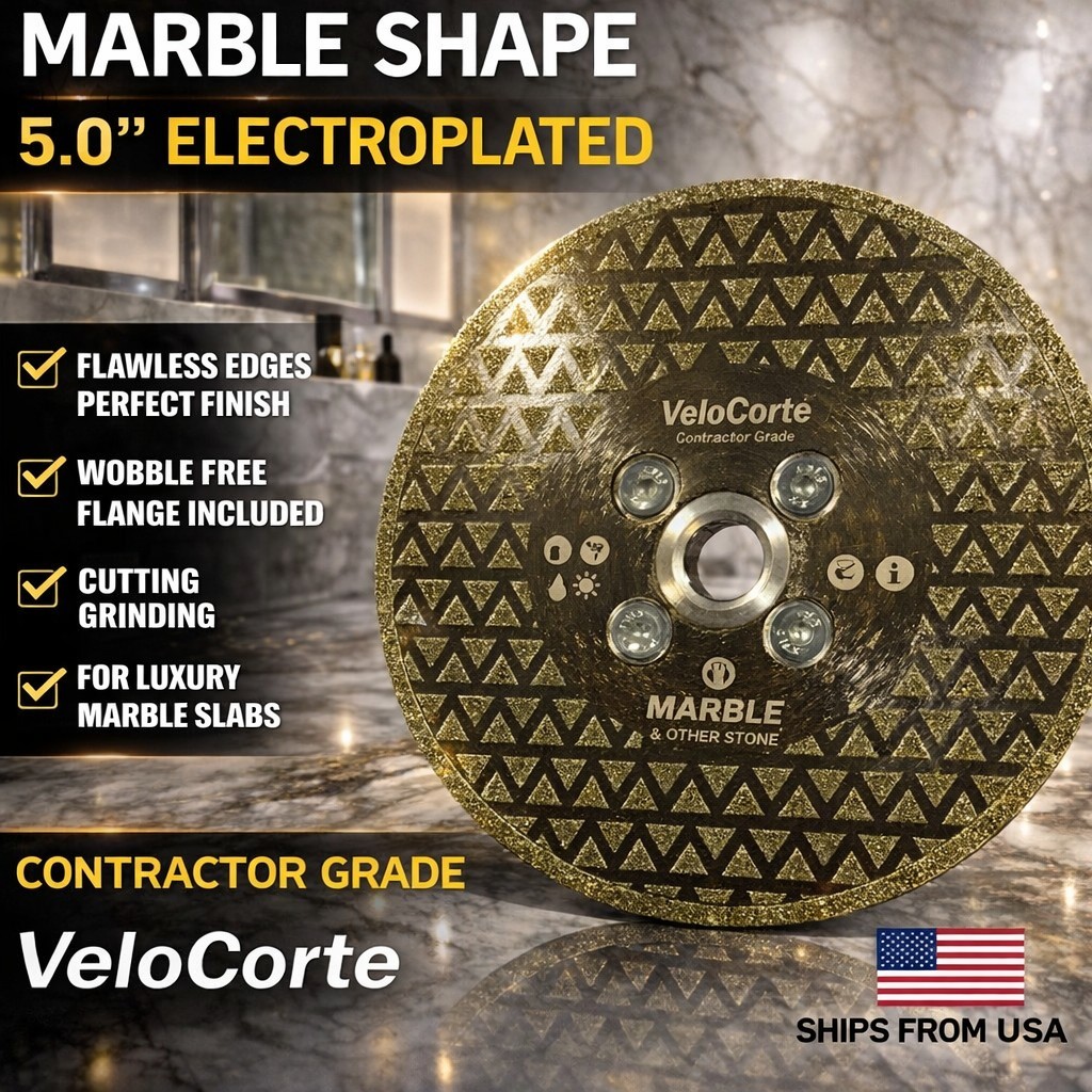 VeloCorte Marble Shape 5.0" Electroplated Diamond Blade For Grinding Marble