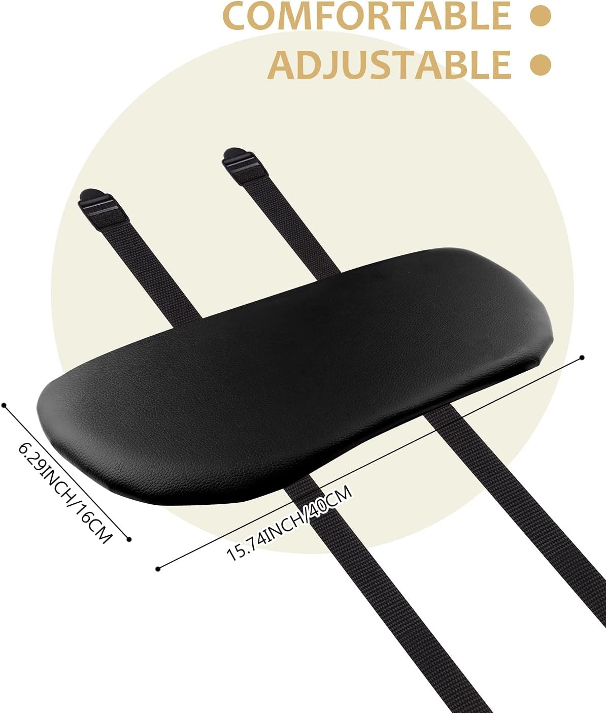 Comfortable Adjustable Hanging Arm Rest for Massage Tables - Black Design