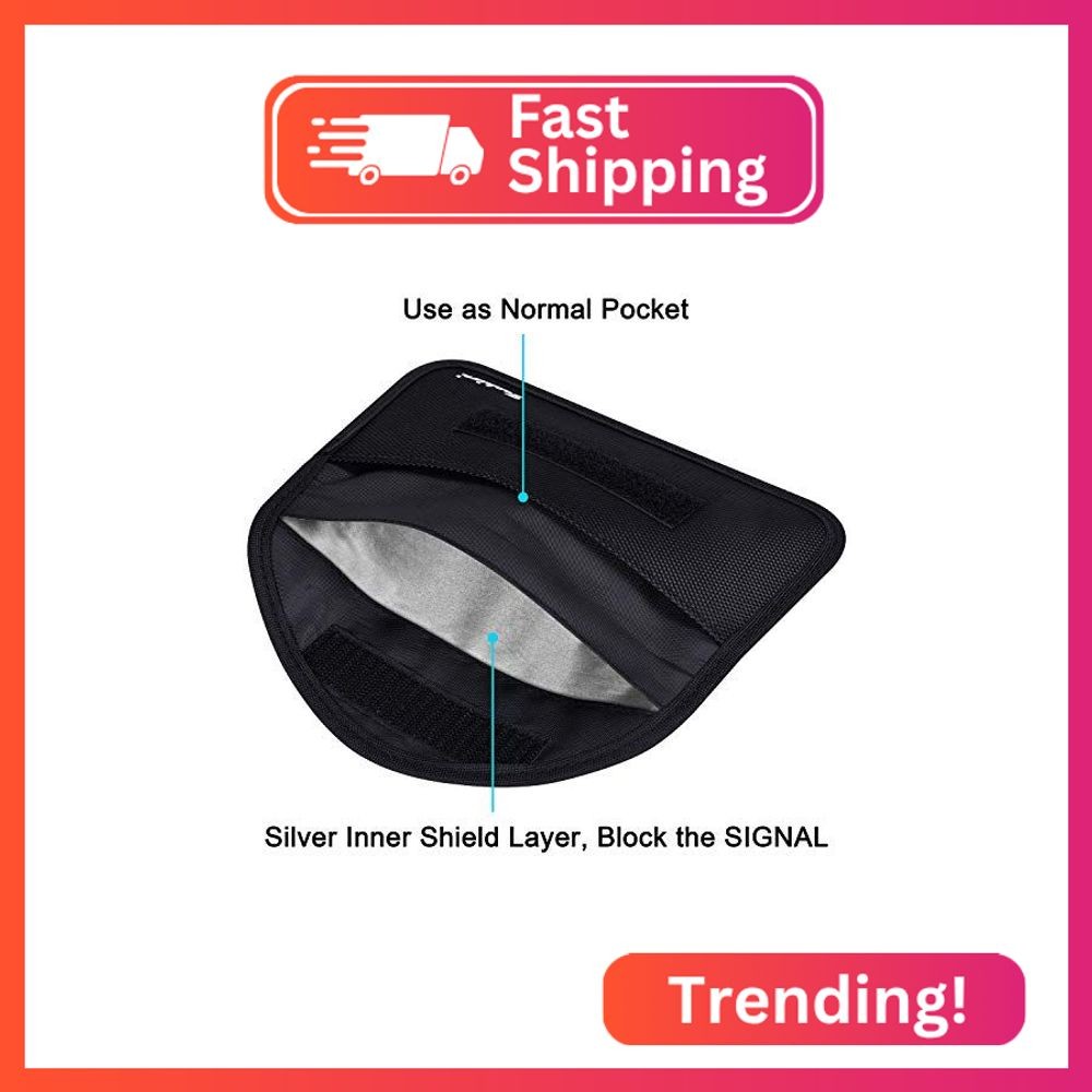 Techion Signal Blocking Bag, RFID Faraday Bag Shield Pouch Wallet Case for Cell
