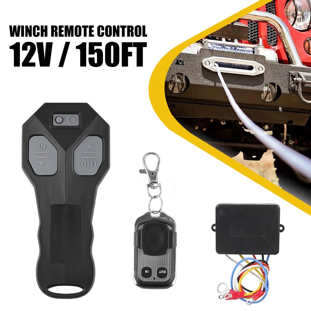 12V ATV SUV UTV Wireless Winch Remote & Receiver Control Kit Switch Handset