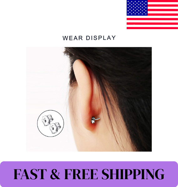 30Pcs/15 Pairs 925 Sterling Silver Earring Backs Replacement Secure Ear Locking