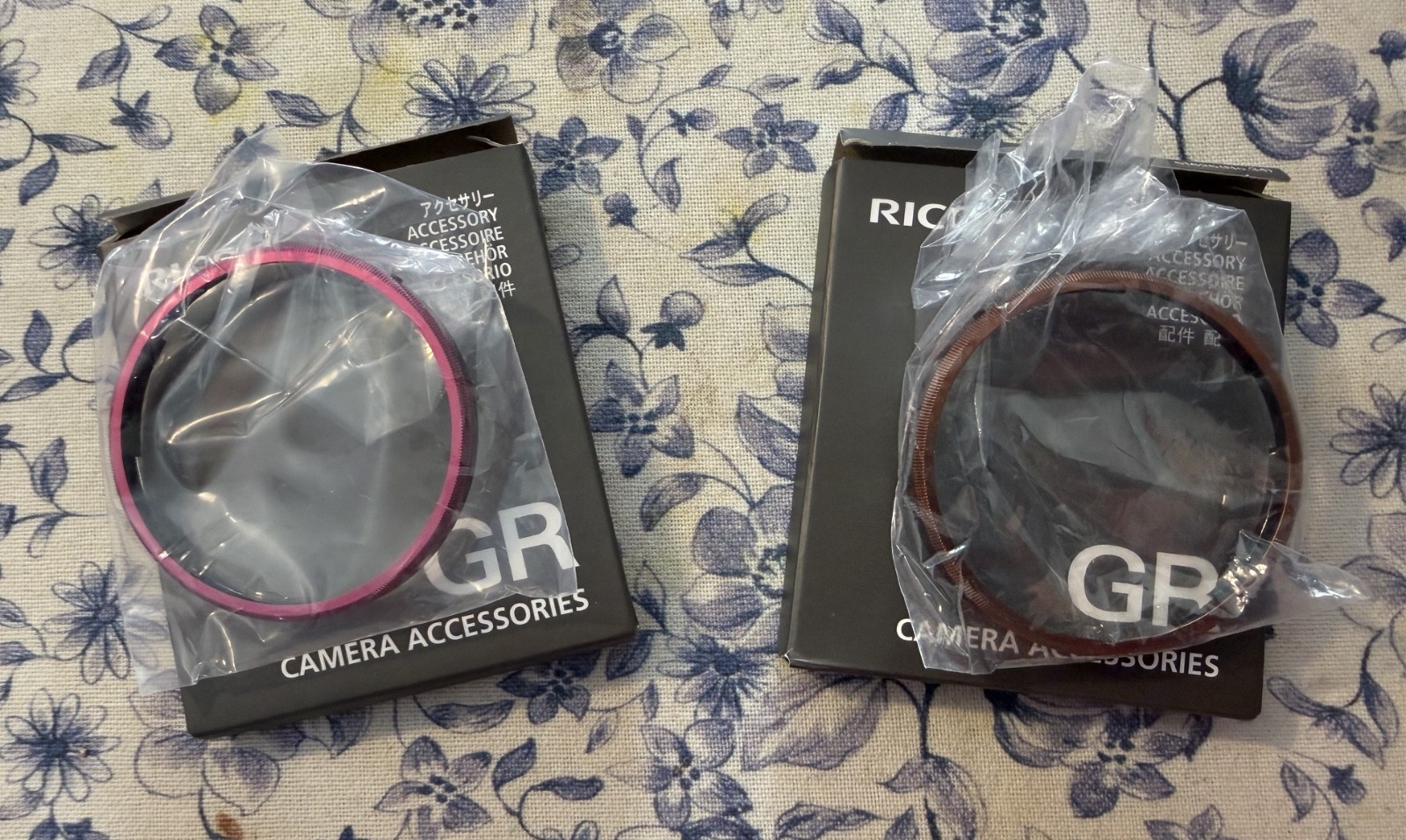 RICOH GR GRII Lens Rings, 2 blue for GRIII/2 pink,Bonze for GRIIIx New