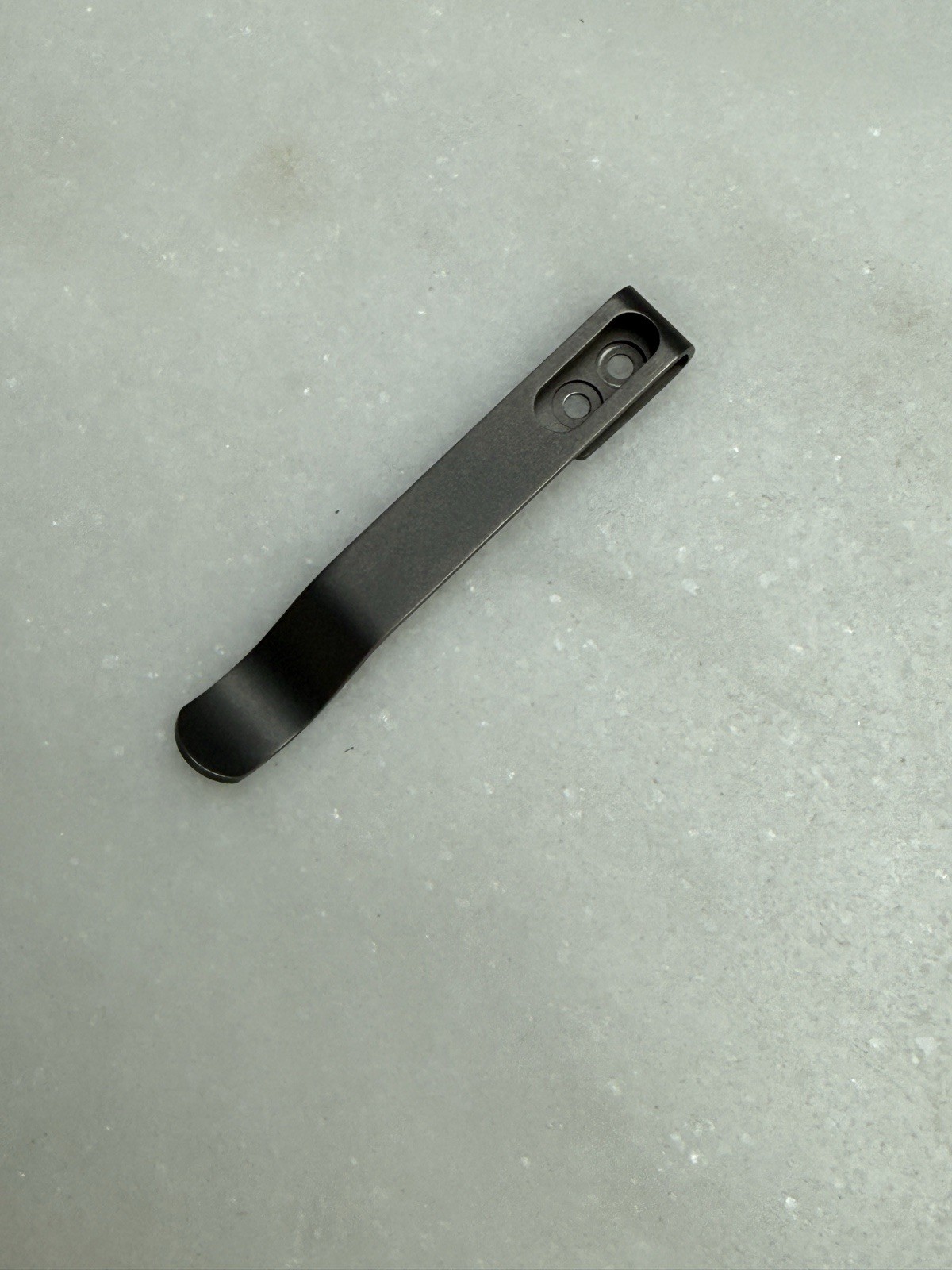 Urban EDC Miso Knife Stock Blasted Titanium Clip w/o Hardware