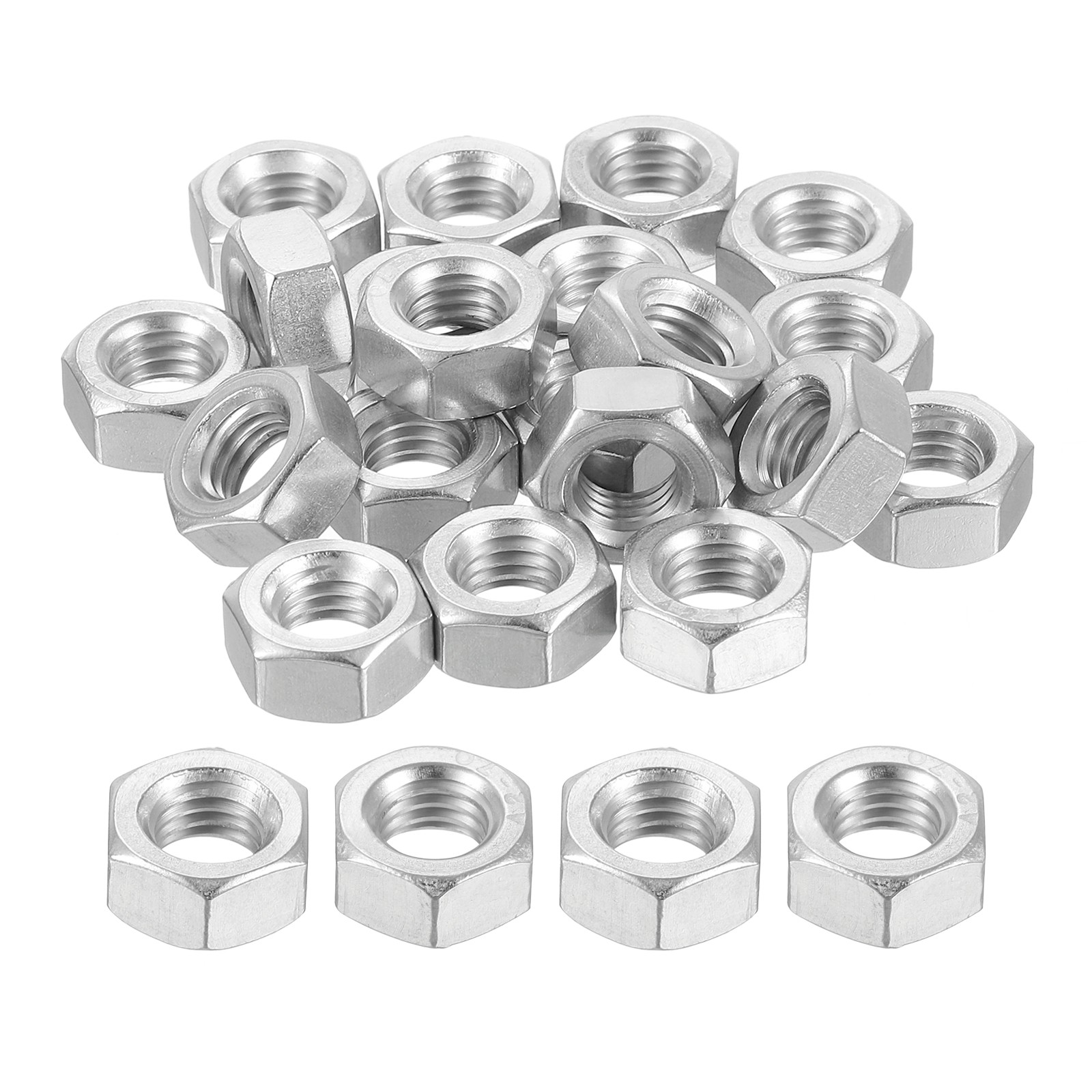 Left-hand Hexagonal Nut, M8x1.25mm 304 Stainless Steel Left-hand Reverse Nut