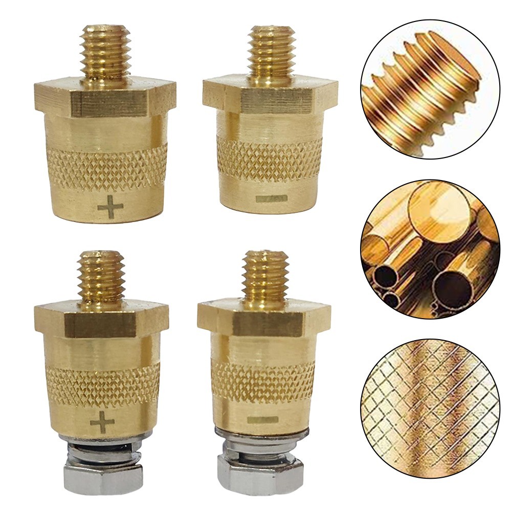 Solid Brass M8 Battery Terminal Connectors for Secure Wiring Solutions