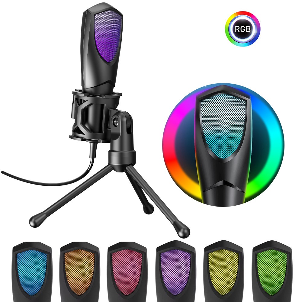 Universal USB Condenser Handheld Desktop Microphone Tripod Mic for Karaoke PC/PS