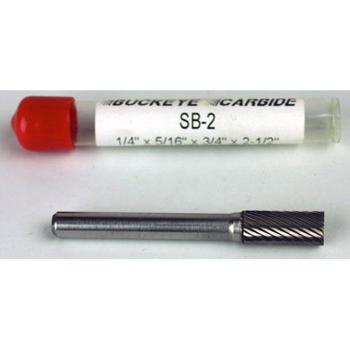 Carbide Burr (SB-2) Cylindrical End Cut - Single Cut - 1/4 x 5/16 x 3/4 x 2 1/2