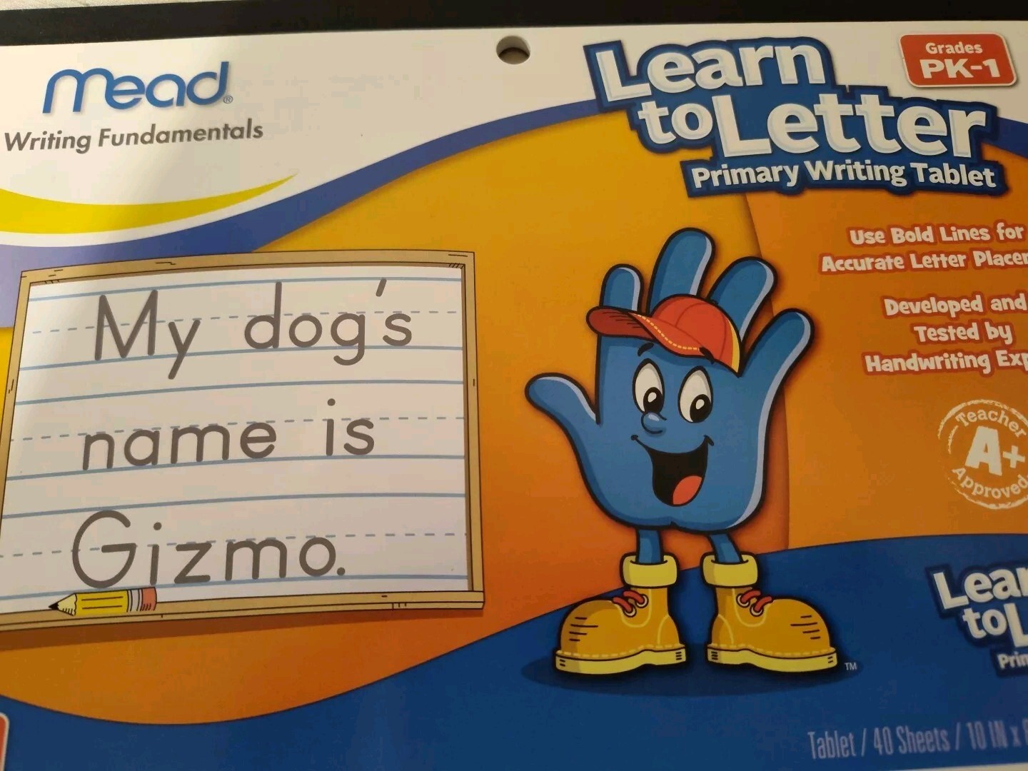 Mead Learn to Letter Primary Writing Tablet, 40 sheets Grades PK-1  NEW