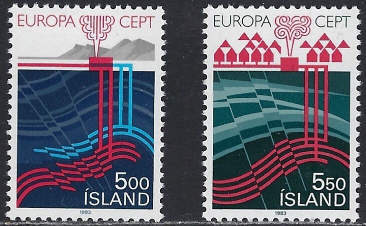 Very Nice MNH Set from Iceland  #573-574  cv $25.50.........32R..........P-113-2