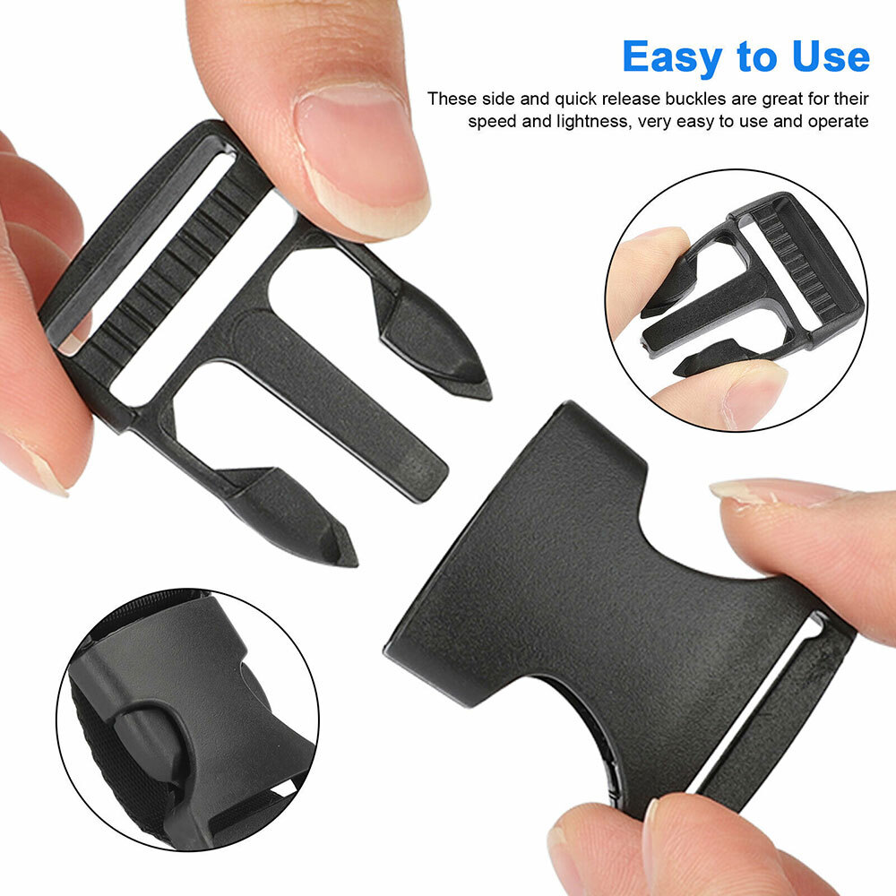 1'' 11 Yards Nylon Webbing Strap With 10PC Plastic Buckle + 10PC Side Release