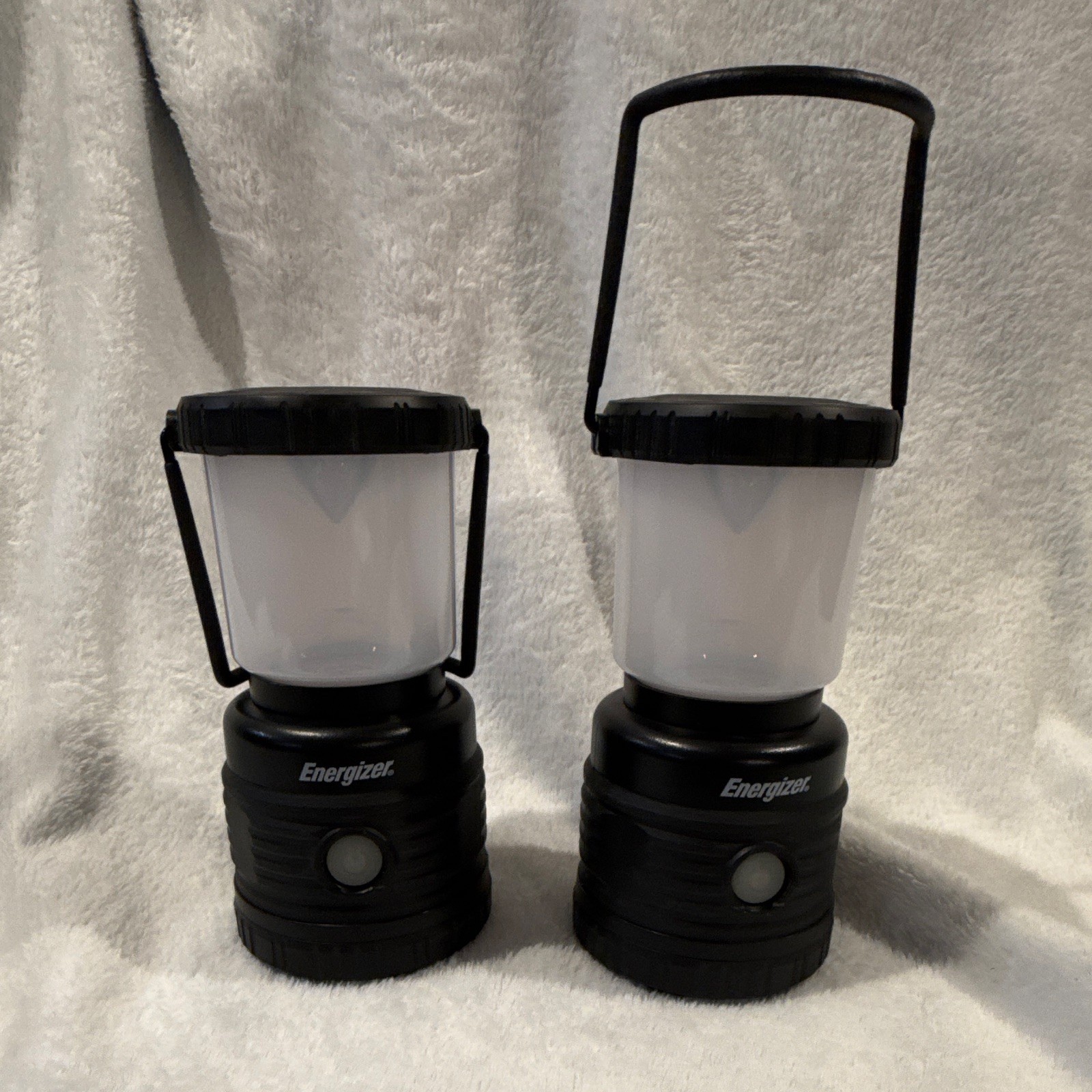 Energizer Battery-Powered Cordless Lanterns 2-Pack Black/White Hanging Handle