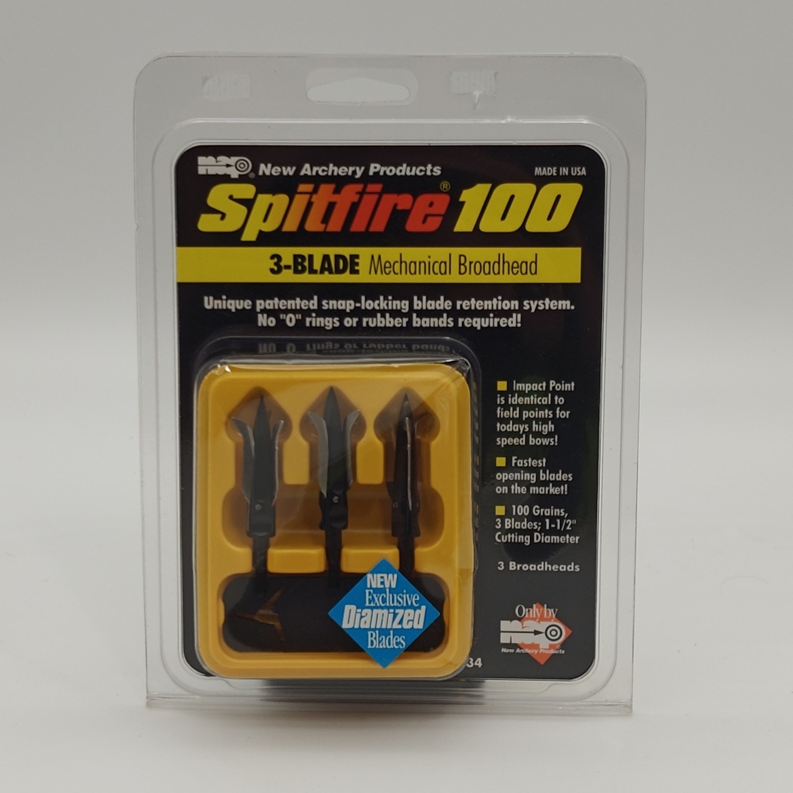 New Pack Of Nap Spitefire 100 3-blade 100 Grain Mechanical Broadheads