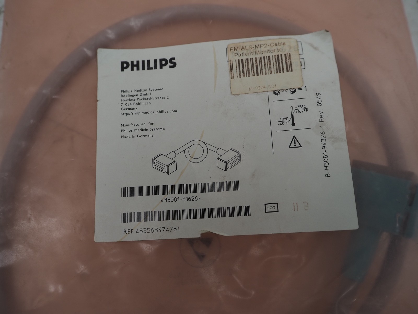 Philips Intellivue Patient Monitoring Link Cable M3081-61626 Free Shipping NEW