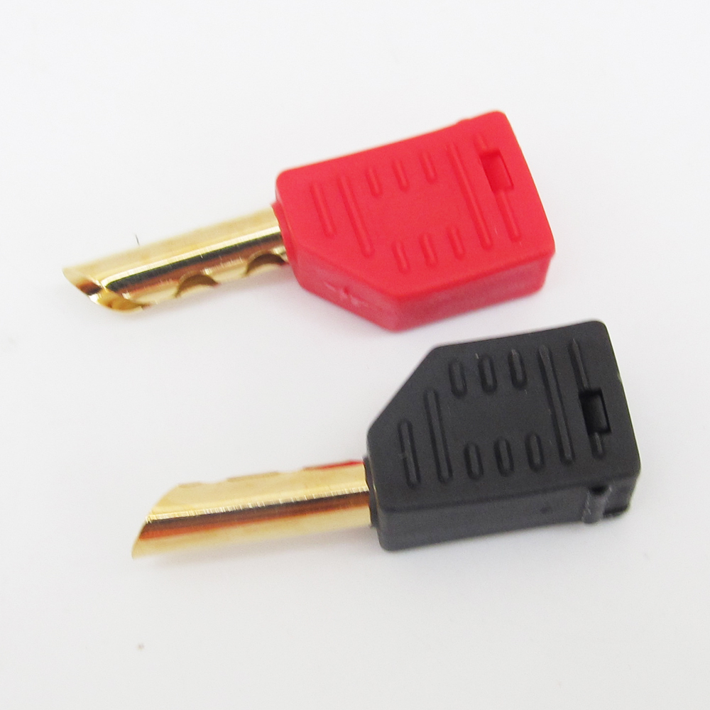 50pcs Stackable BFA 4mm Banana Plug Z-Type Speaker Cable Connectors Red + Black