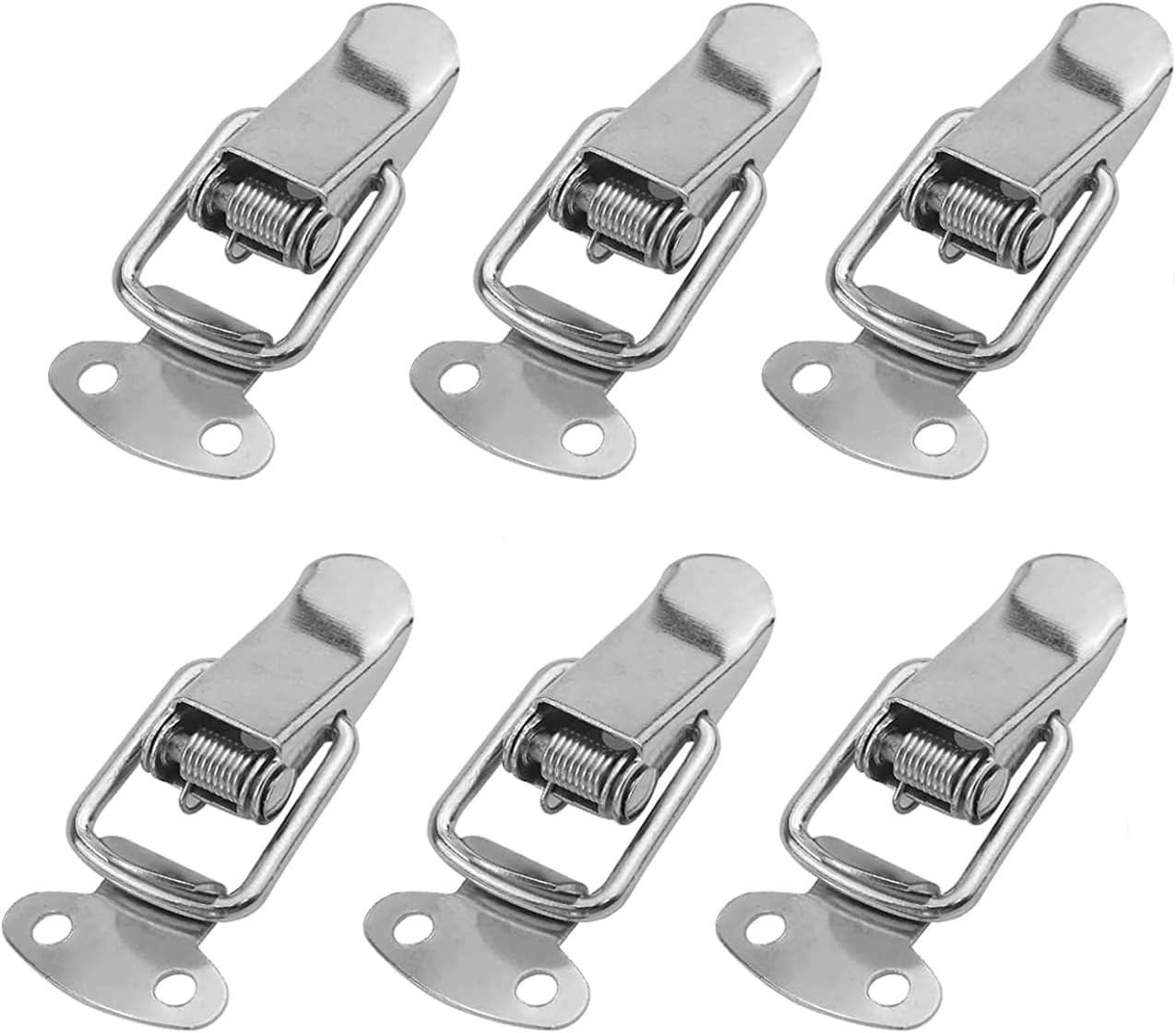 Durable Metal Box Latch with Spring Loaded Mechanism - 6 Pack for Versatile Use