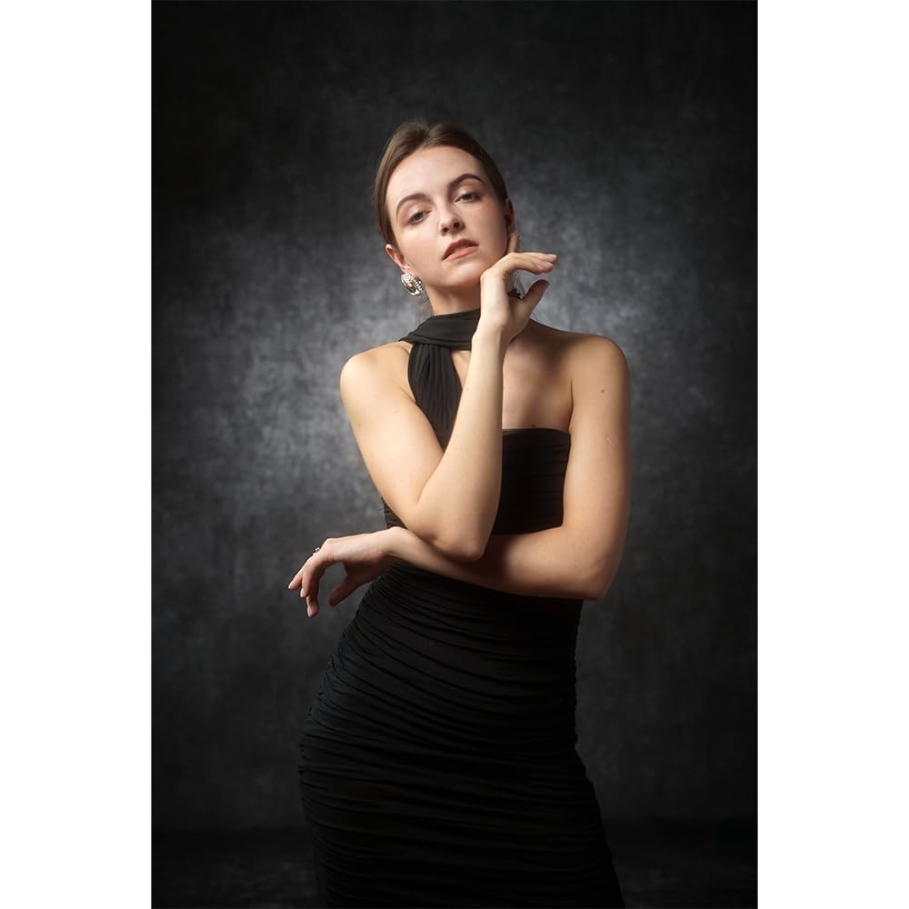 Urctepics 810 Ft Grey Fabric Photo Backdrops Classic Abstract Texture Backdrop