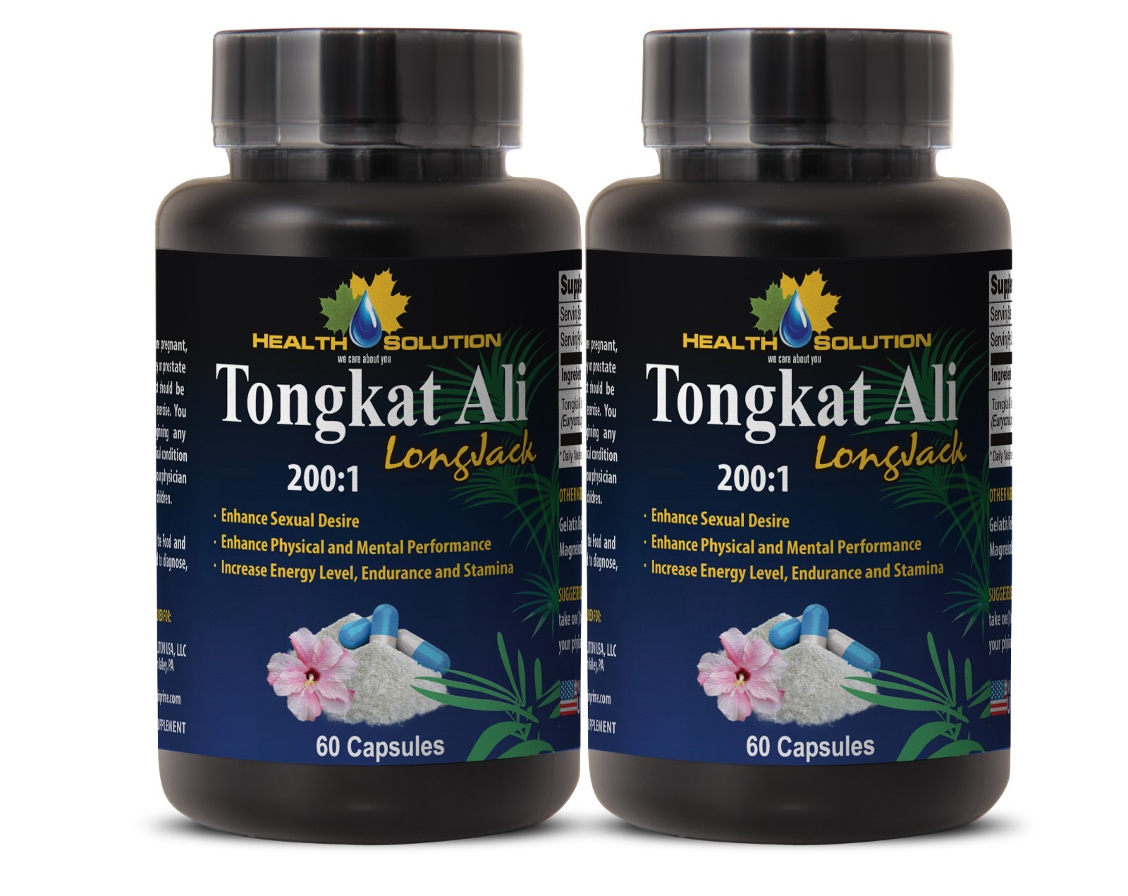 2 BOTTLES - 200:1 TONGKAT - LONGJACK PASAK BUMI 120 CAPS 400 MG