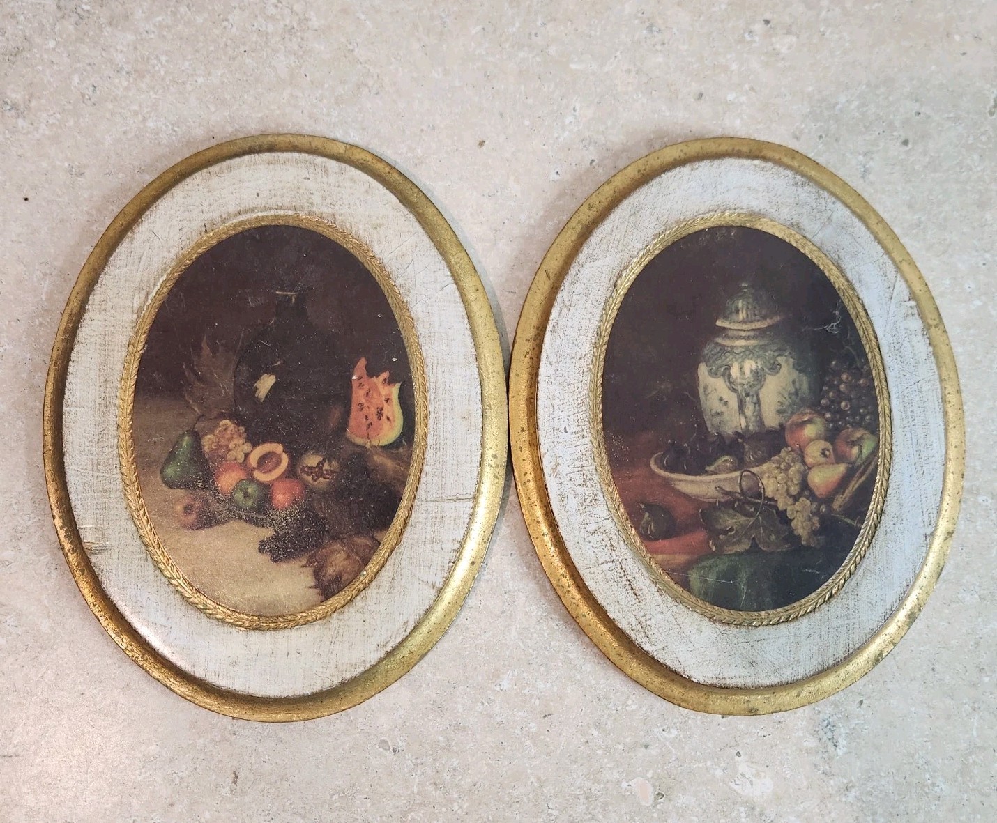 Vintage Italian Florentine Gilt Wooden Wall Plaques Set Of 2 Imports Unlimited