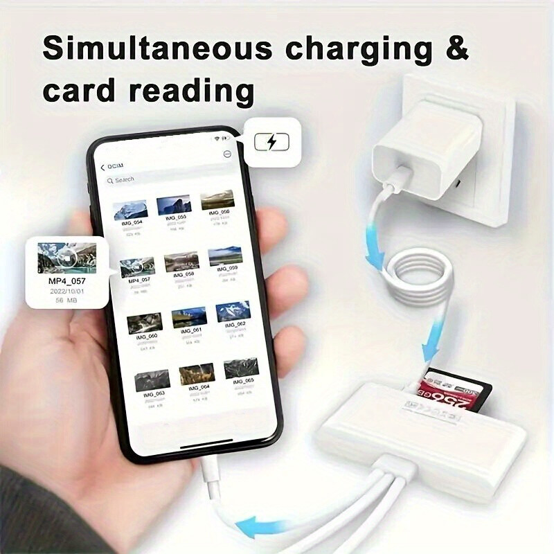 5-in-1 Memory Card Reader, USB OTG Adapter & SD Card Reader for iPhone/Android