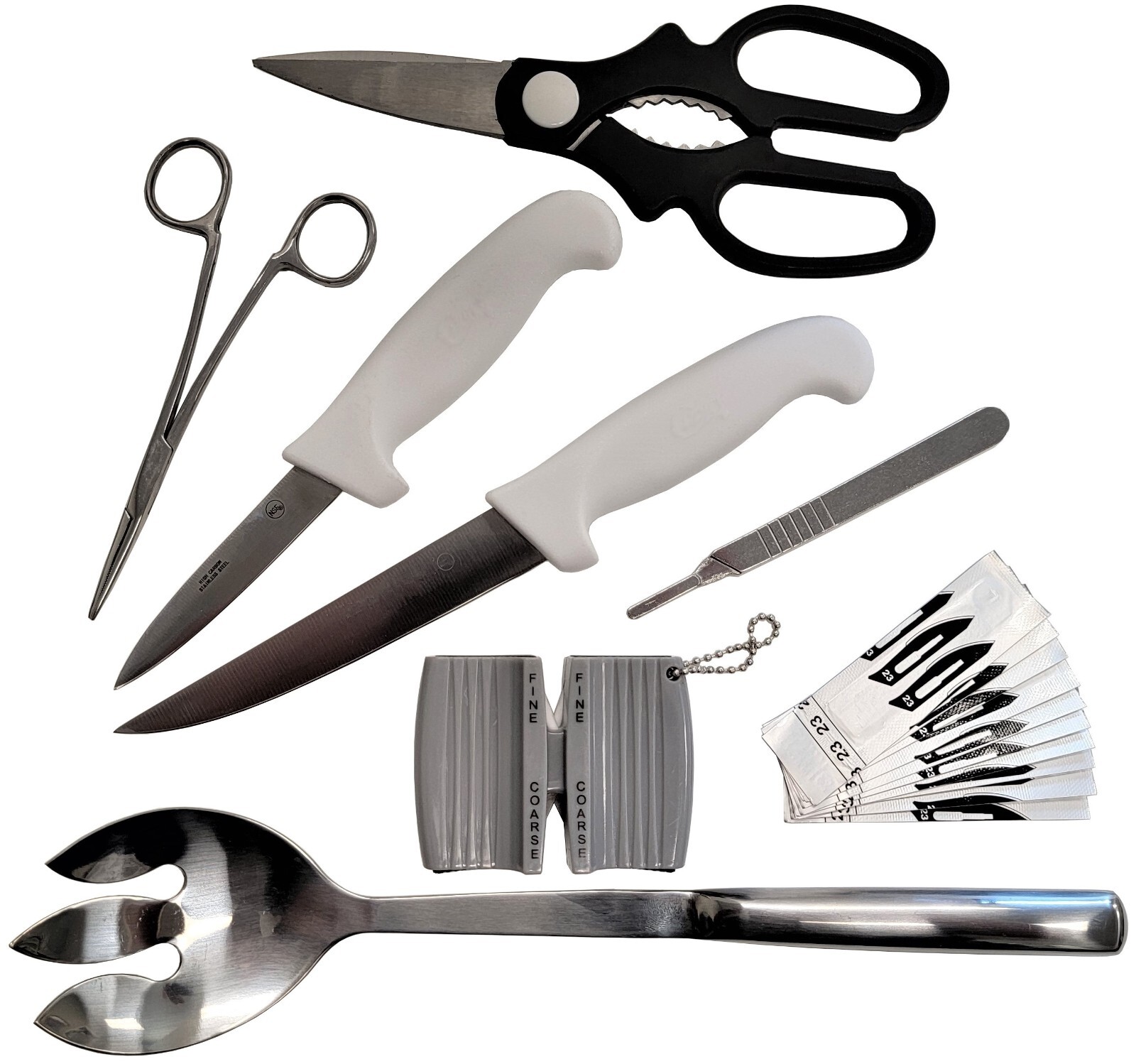 MASTER POULTRY PROCESSING & BUTCHER KNIFE KIT CHICKEN DUCK TURKEY KNIVES SET