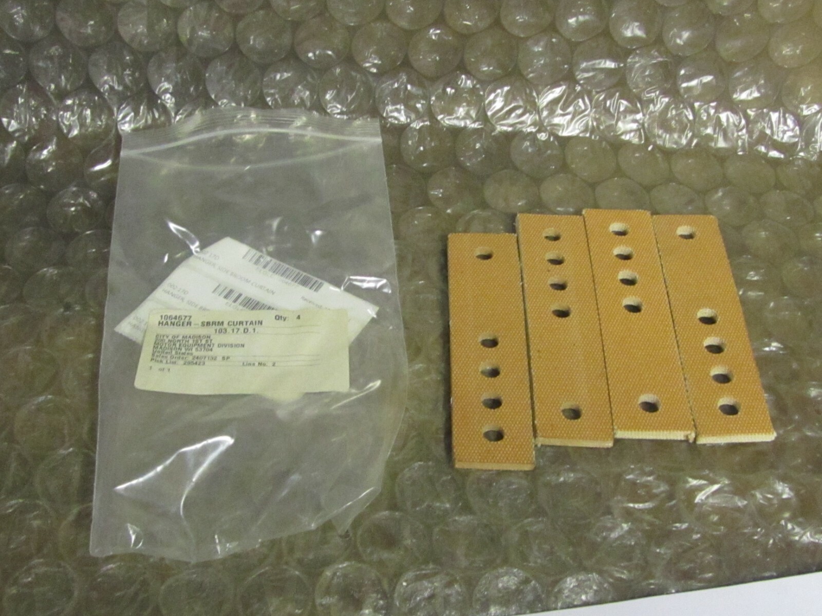 Elgin Pelican Street Sweeper HANGER-SBRM CURTAIN 1064677 LOT OF 4