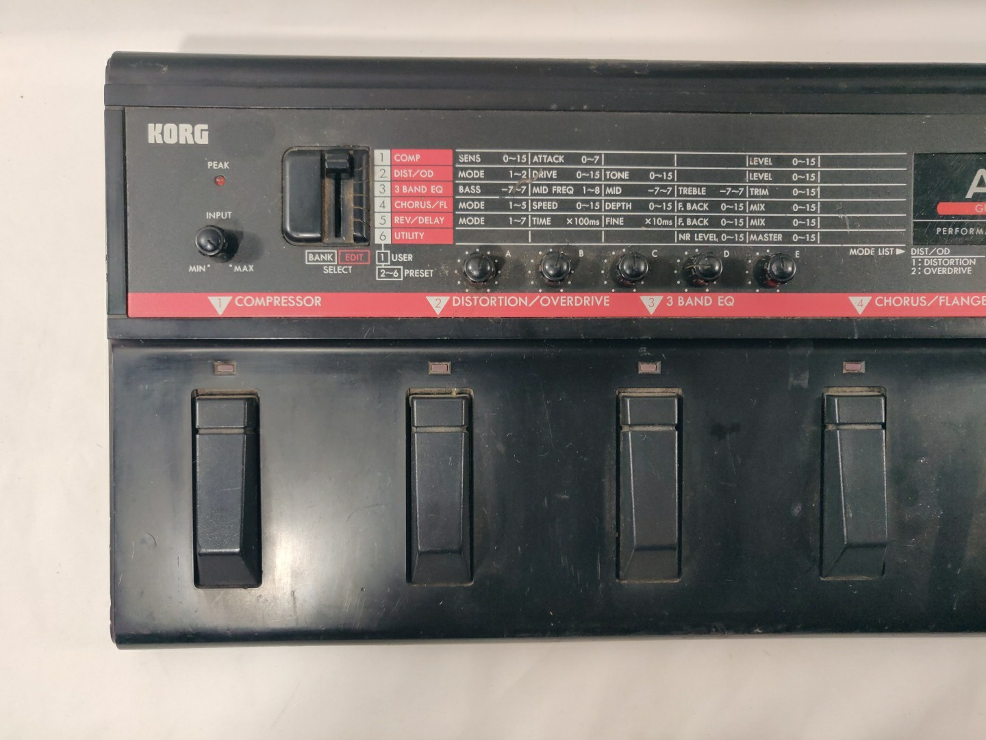 Korg A5 Bass Performance Signal Processor Multi Effect Guitar Pedal Read Descrip