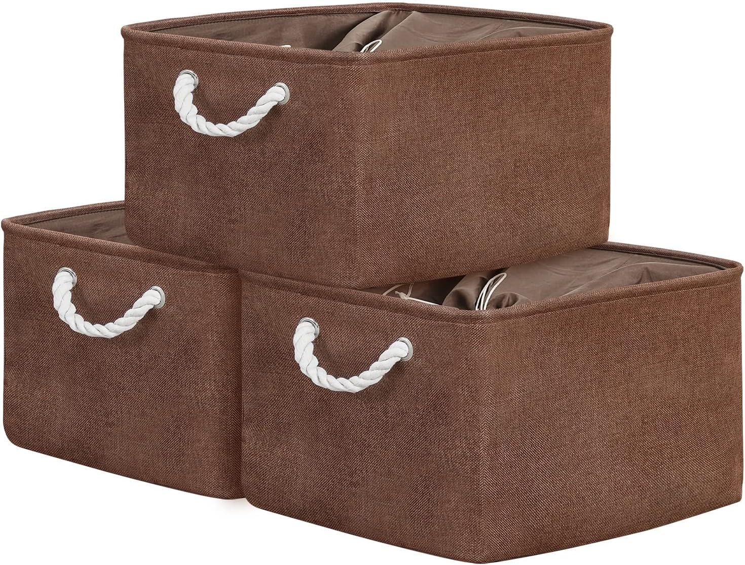 Organizational and storage baskets for organizingCollapsible storage bins