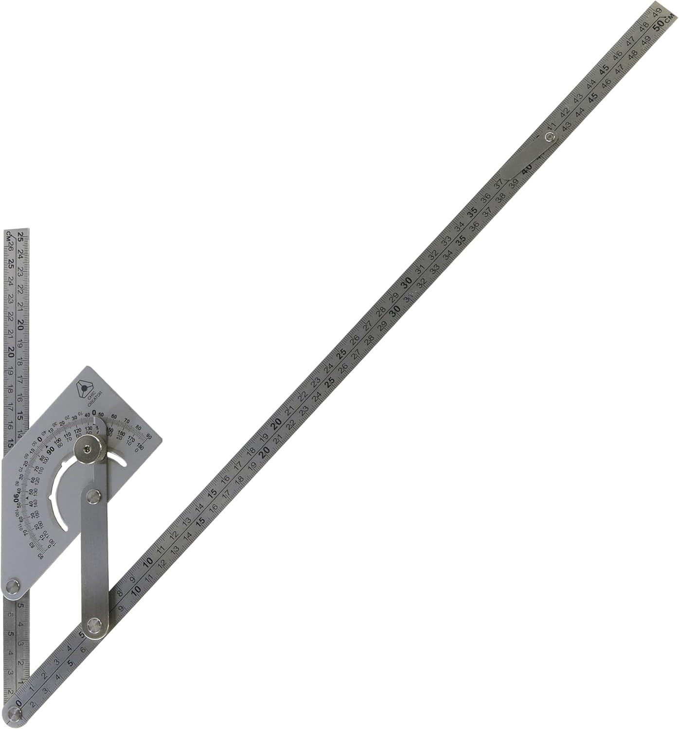 Angle Finder IV Stainless Steel Protractor 0-180 Degrees Measures inside or outs