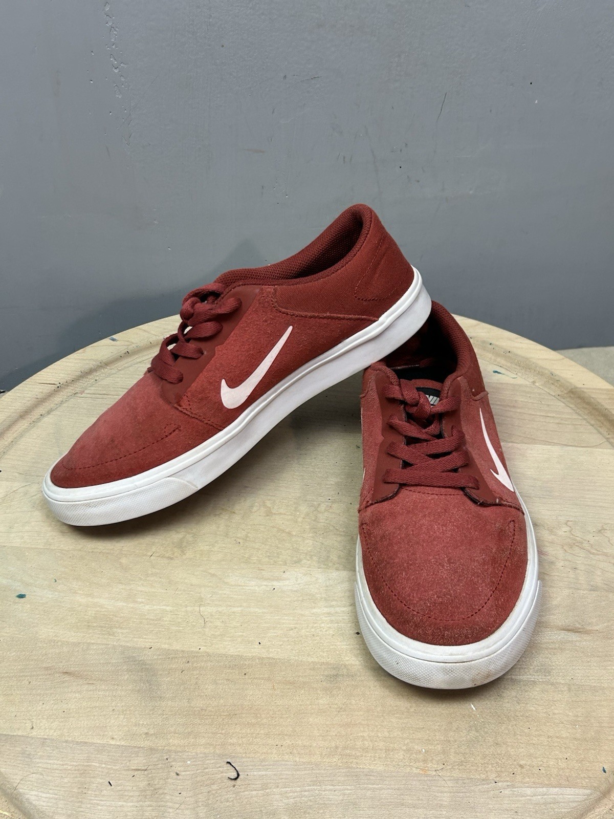 Nike SB Portmore GS 725108 602 Red Sneaker Boys 5 Youth Skateboarding Shoe