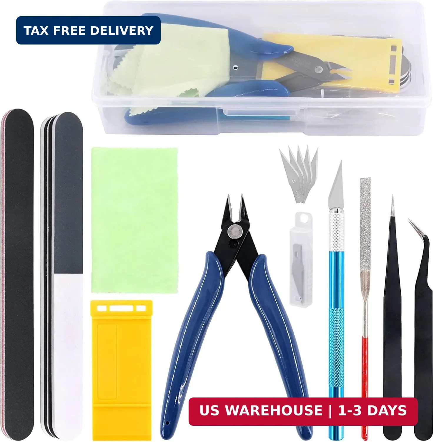 10Pcs Model Tools Craft Set Modeler Building Kit for Basic Model Assembling, Bui